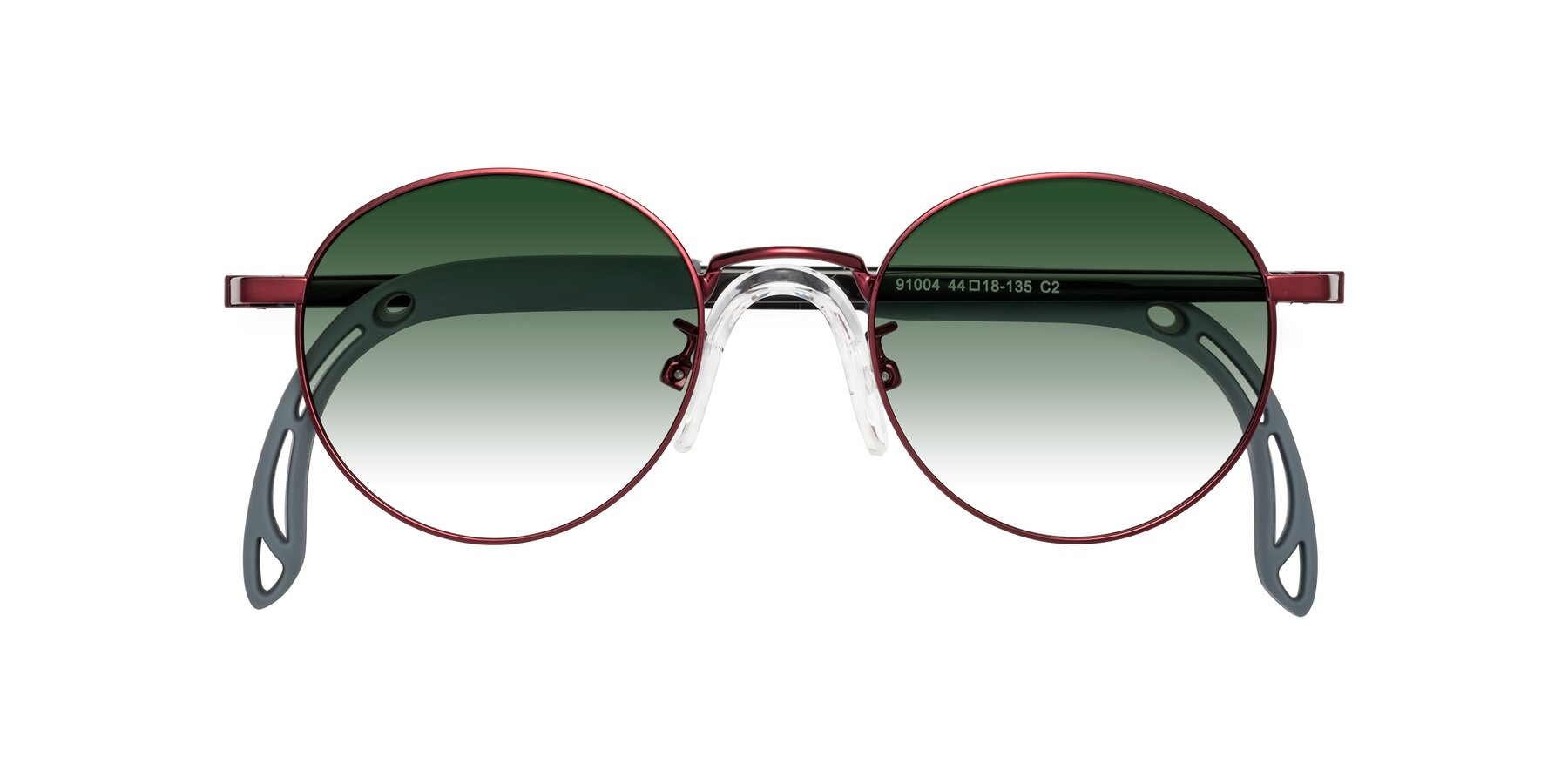 Folded Front of Macaulay in Dragon Wine with Green Gradient Lenses