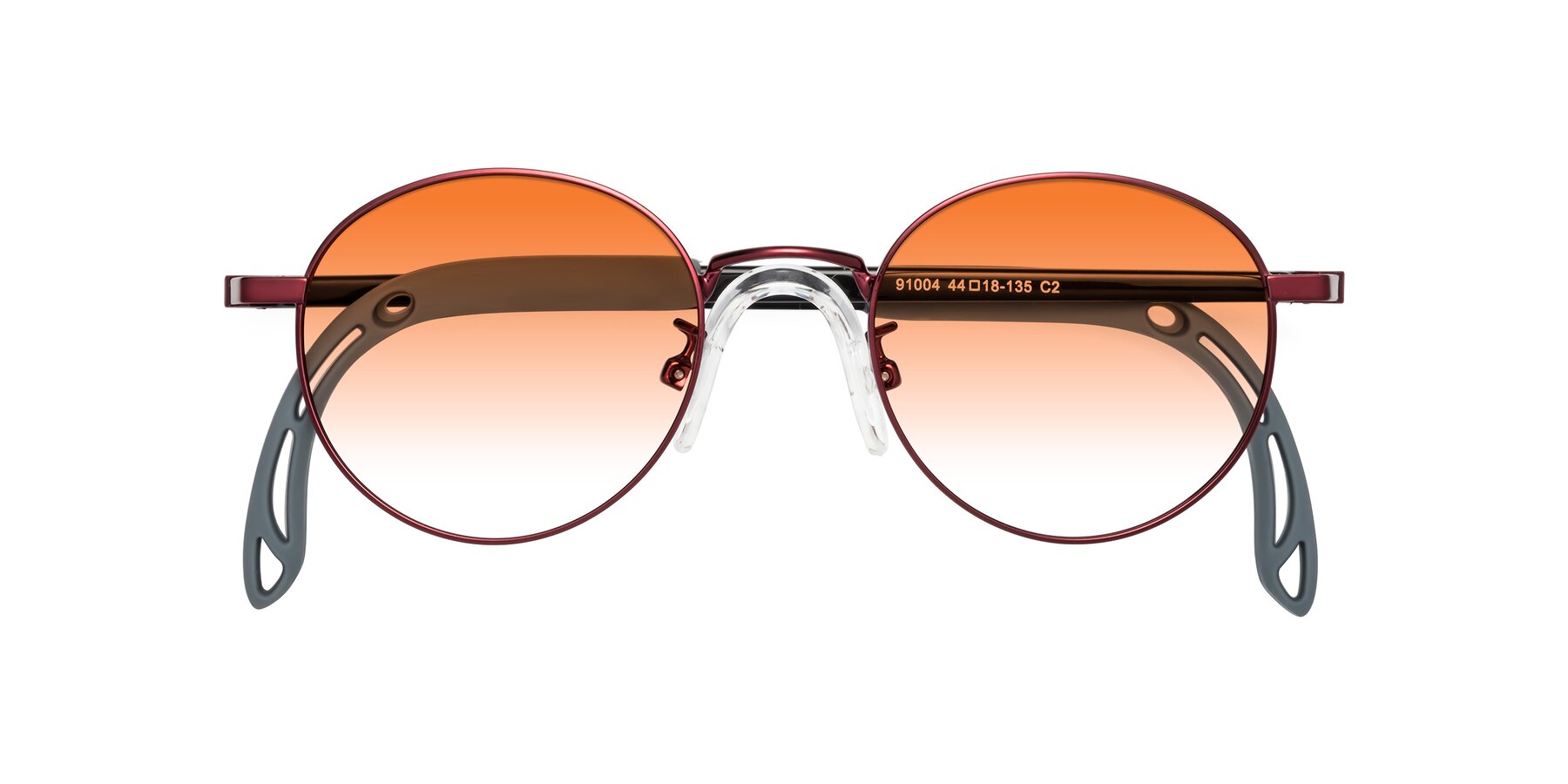 Folded Front of Macaulay in Dragon Wine with Orange Gradient Lenses