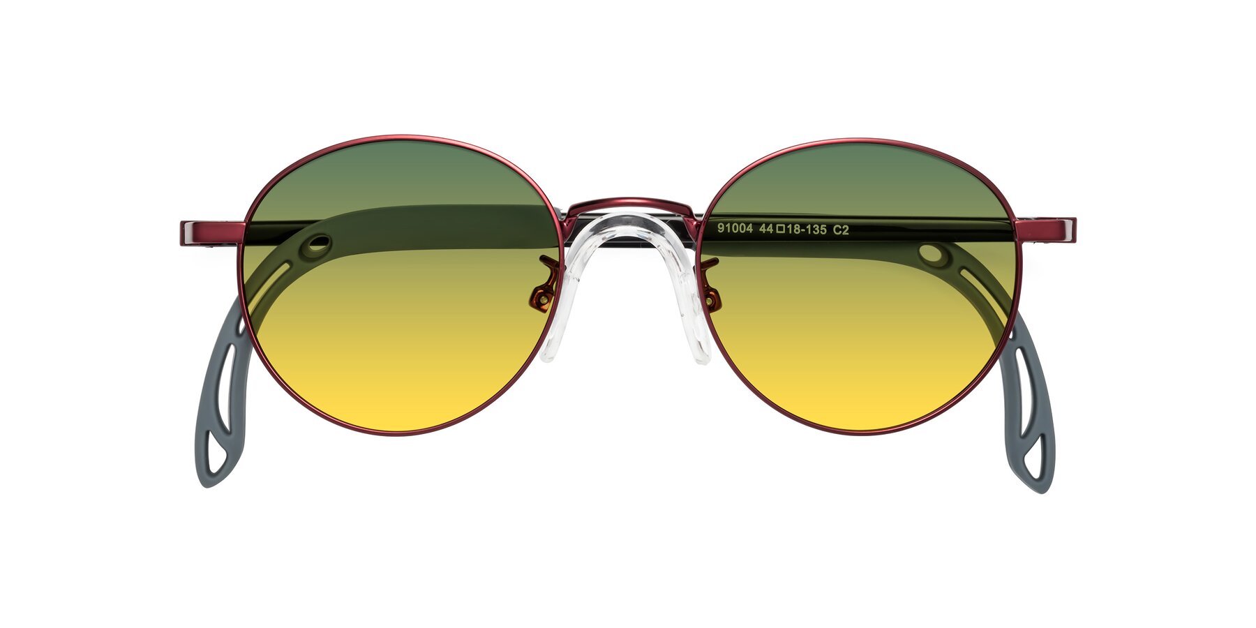 Folded Front of Macaulay in Dragon Wine with Green / Yellow Gradient Lenses