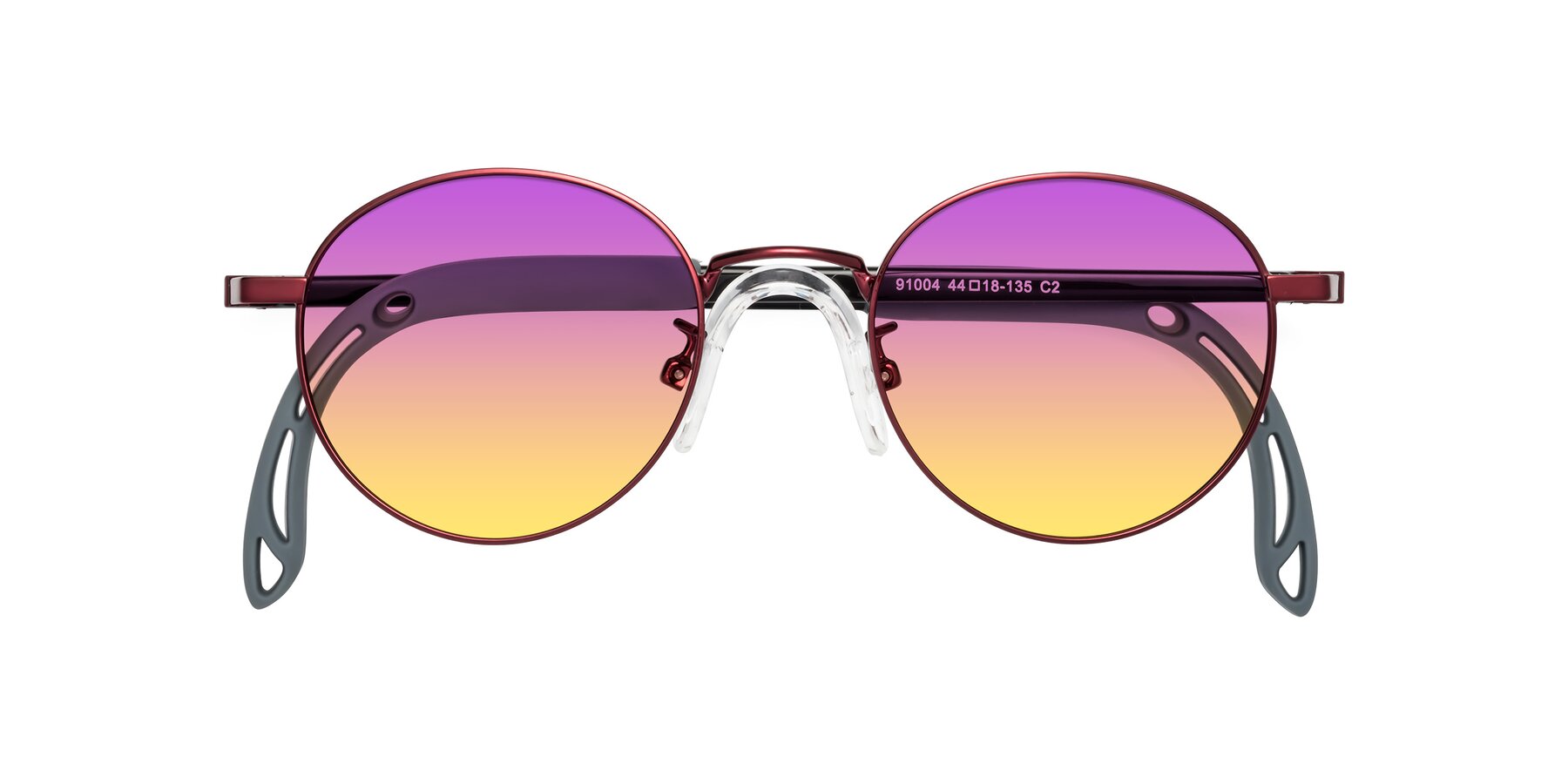 Folded Front of Macaulay in Dragon Wine with Purple / Yellow Gradient Lenses