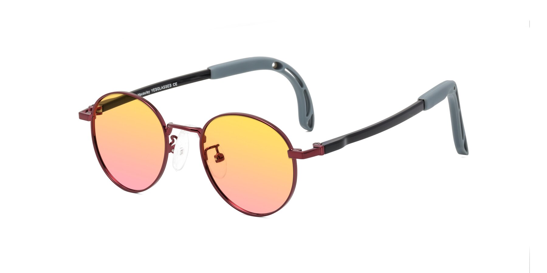 Angle of Macaulay in Dragon Wine with Yellow / Pink Gradient Lenses