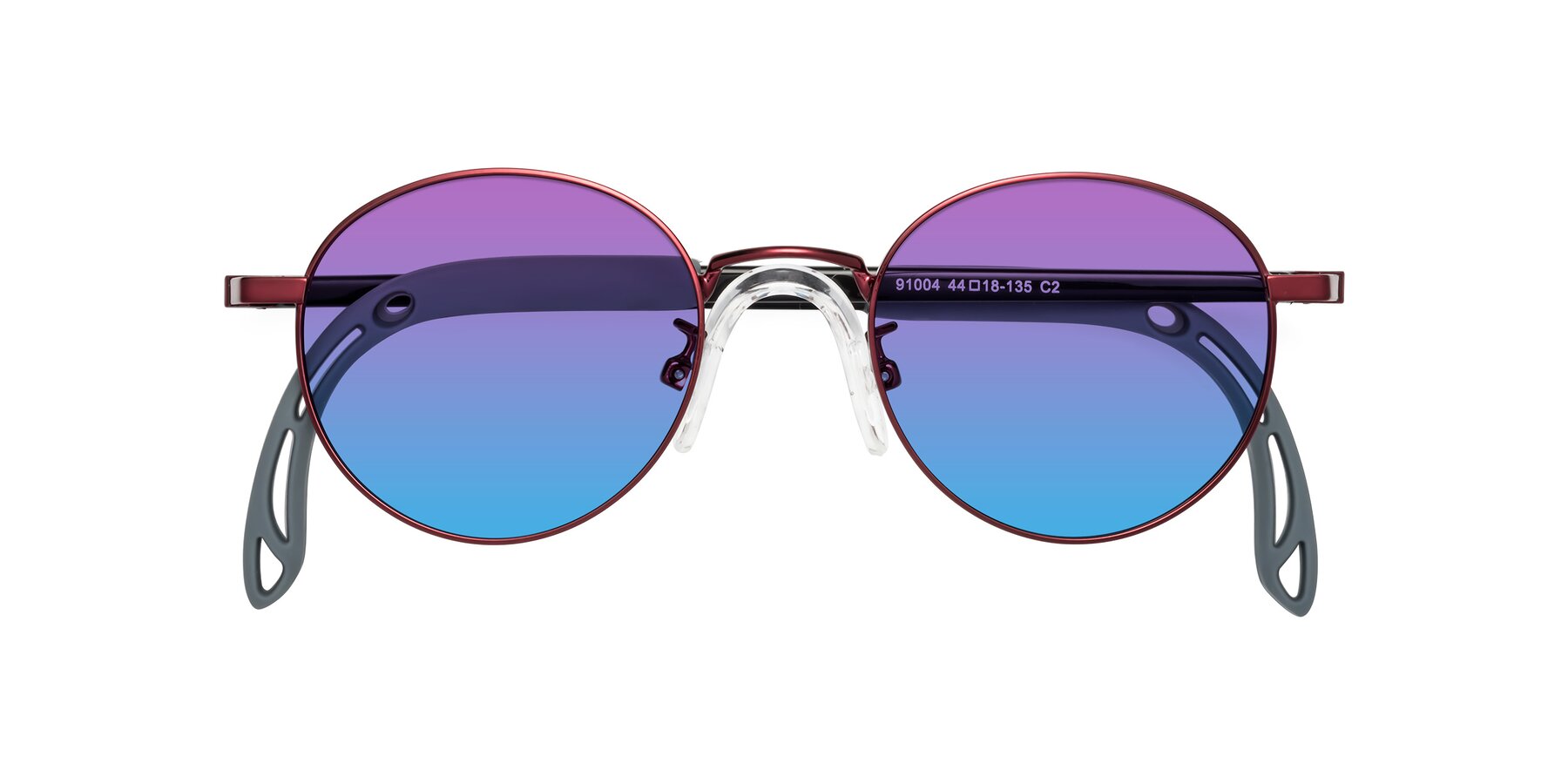 Folded Front of Macaulay in Dragon Wine with Purple / Blue Gradient Lenses