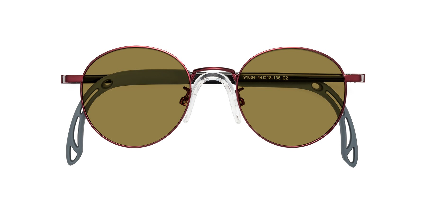 Folded Front of Macaulay in Dragon Wine with Brown Polarized Lenses