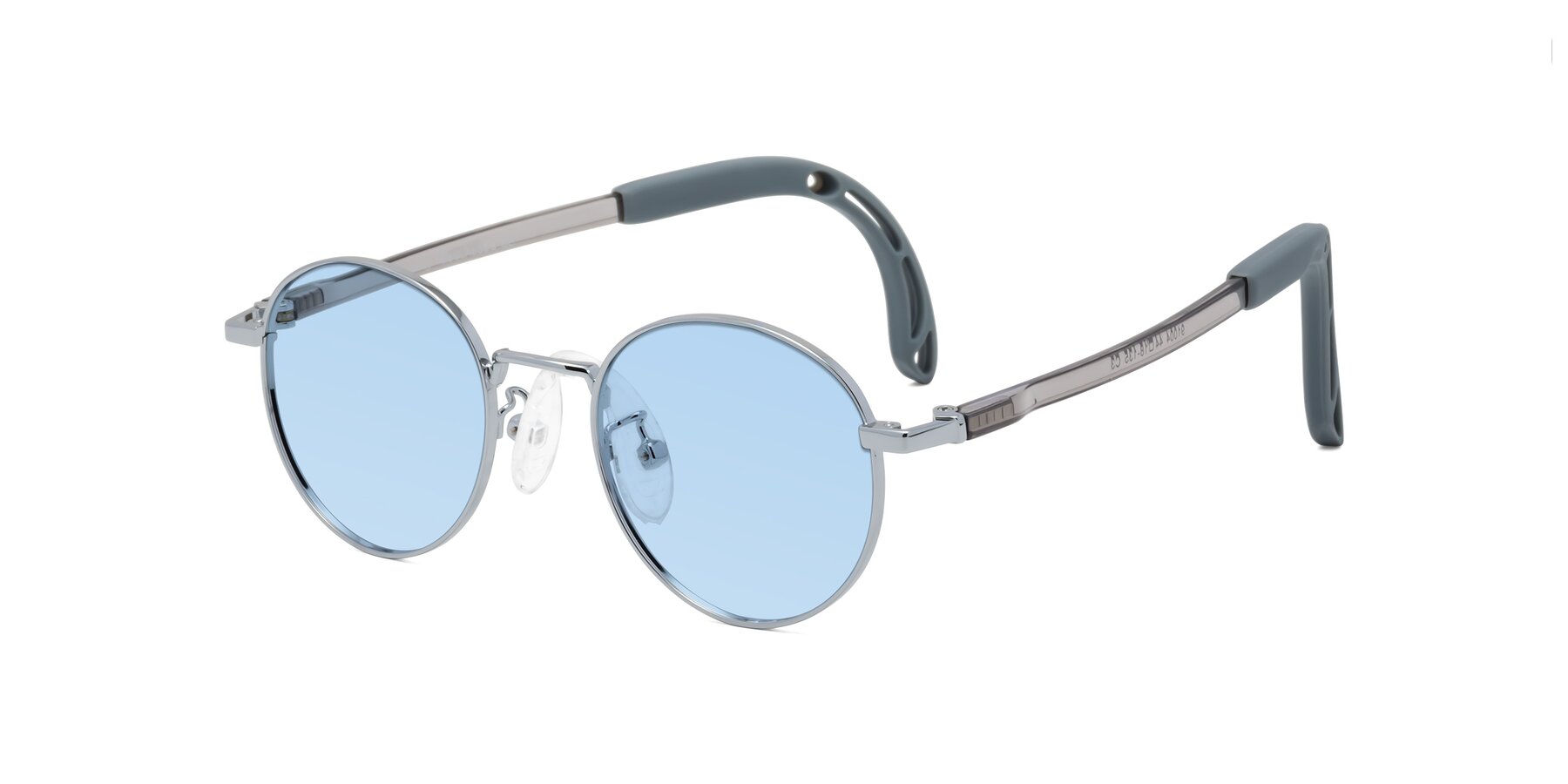 Angle of Macaulay in Knight Silver with Light Blue Tinted Lenses