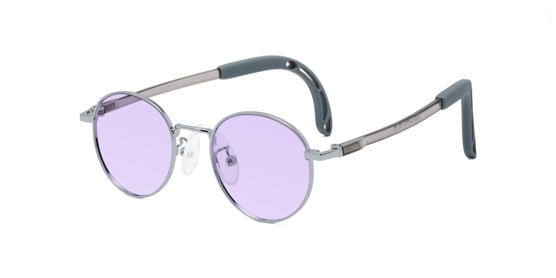 Angle of Macaulay in Knight Silver with Light Purple Tinted Lenses