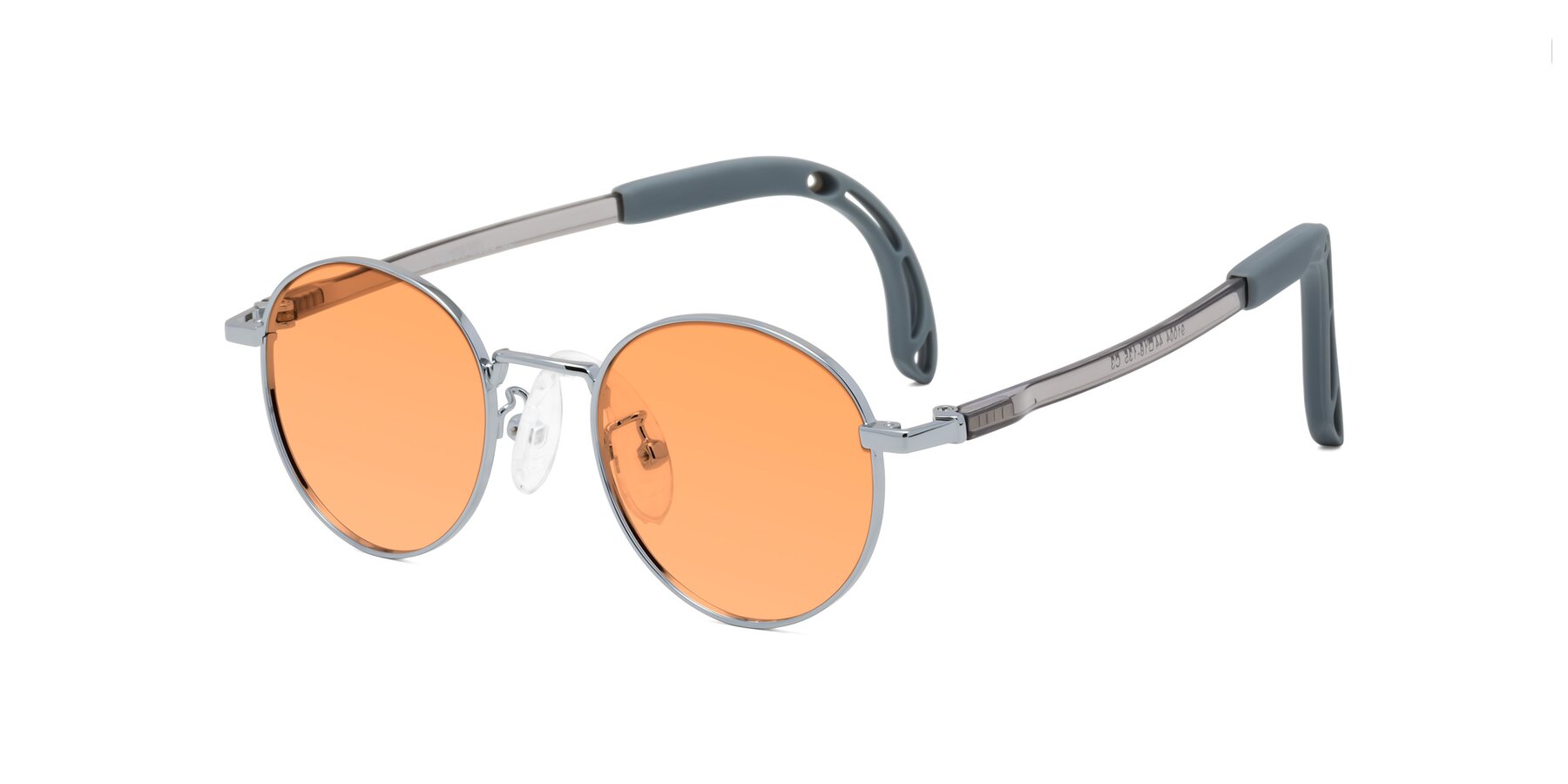 Angle of Macaulay in Knight Silver with Medium Orange Tinted Lenses