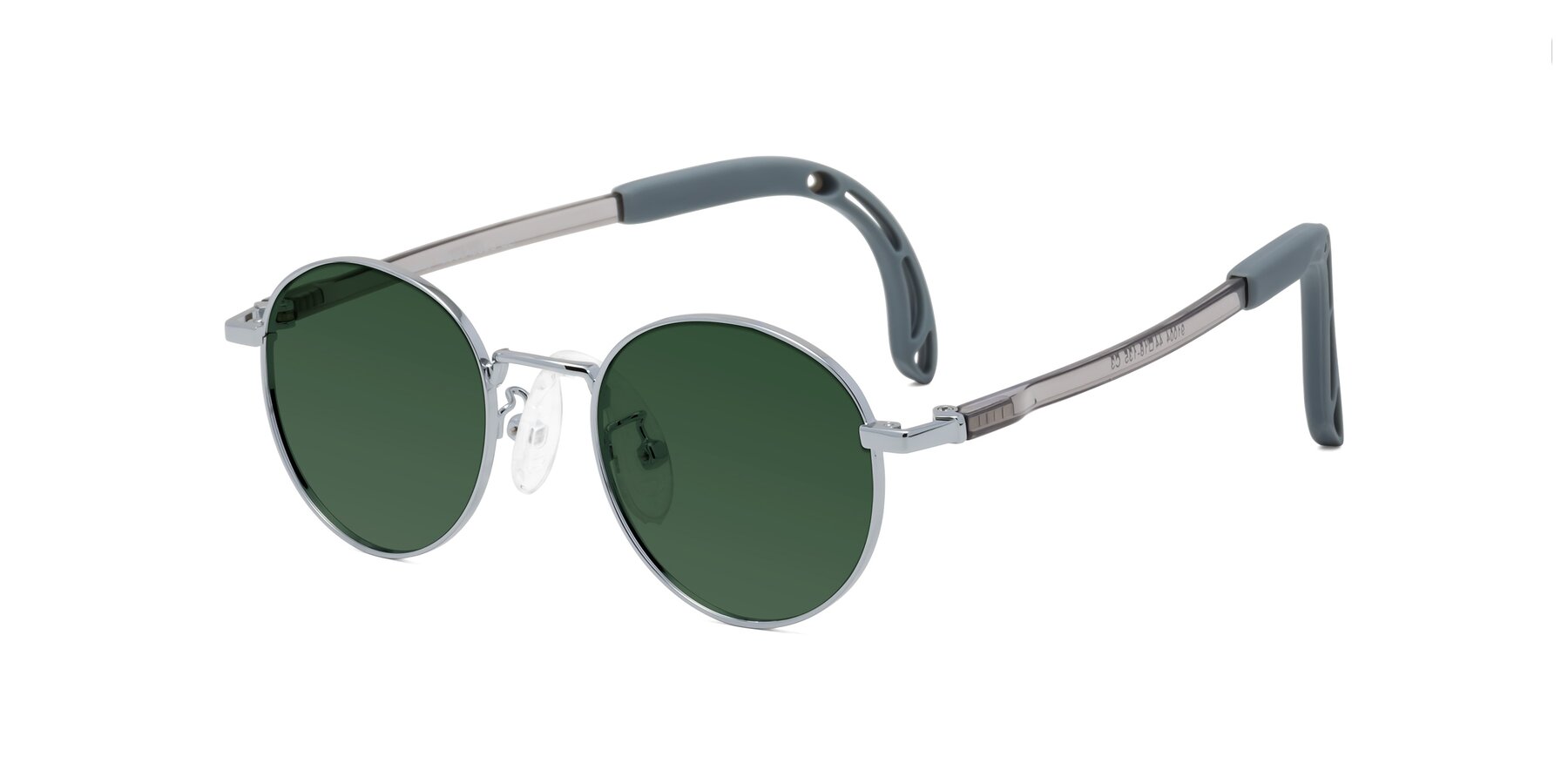 Angle of Macaulay in Knight Silver with Green Tinted Lenses