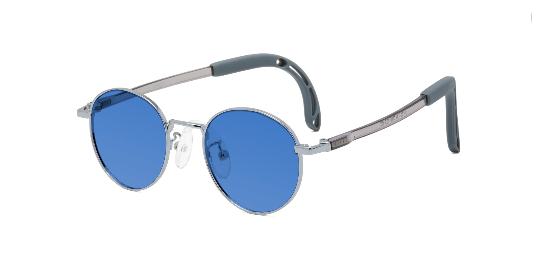 Angle of Macaulay in Knight Silver with Blue Tinted Lenses