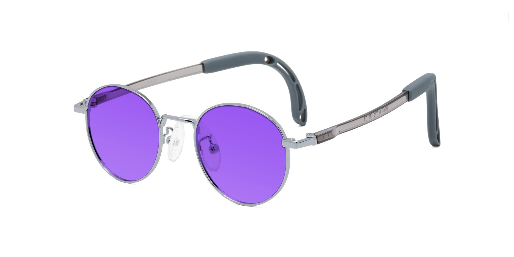 Angle of Macaulay in Knight Silver with Purple Tinted Lenses