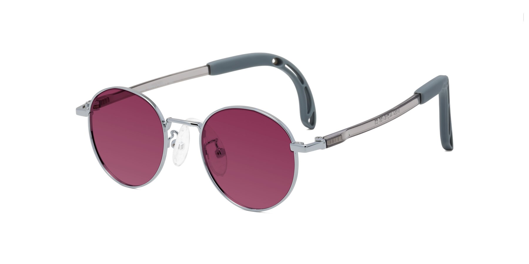 Angle of Macaulay in Knight Silver with Wine Tinted Lenses