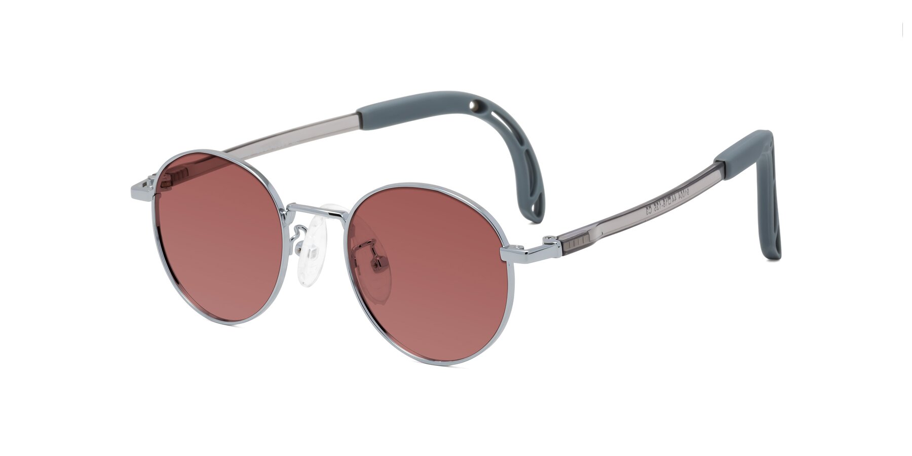 Angle of Macaulay in Knight Silver with Garnet Tinted Lenses