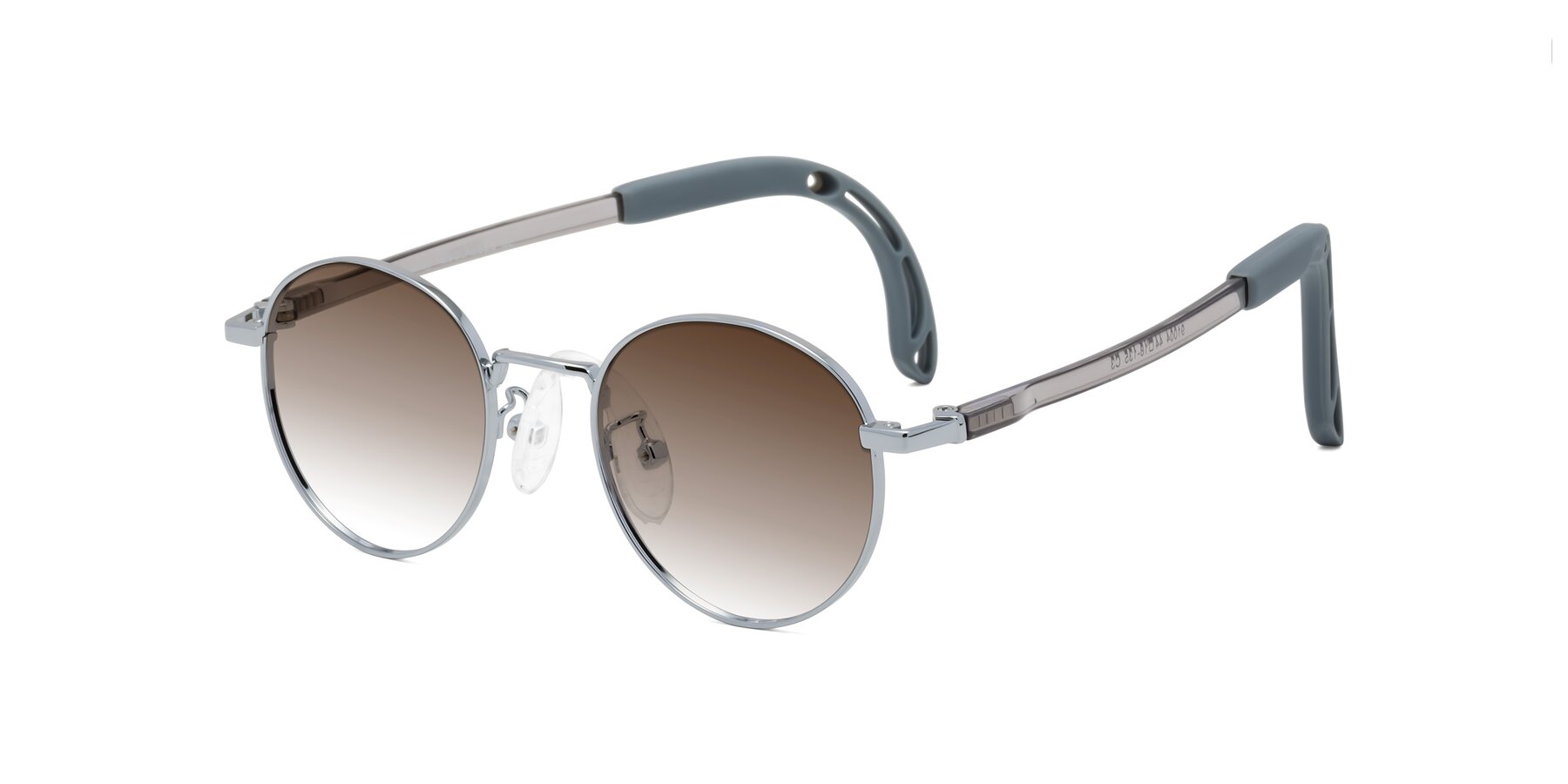 Angle of Macaulay in Knight Silver with Brown Gradient Lenses