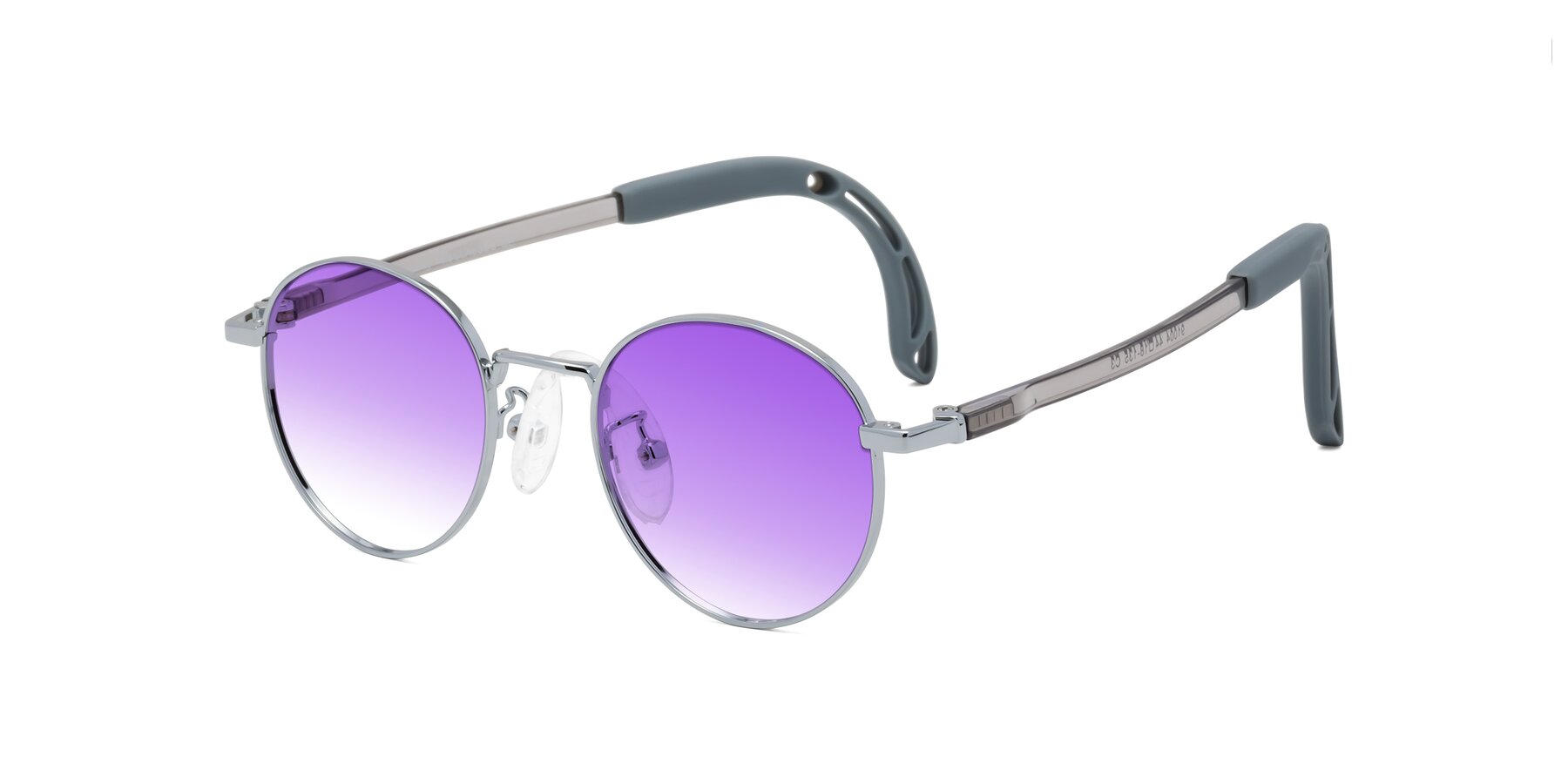 Angle of Macaulay in Knight Silver with Purple Gradient Lenses