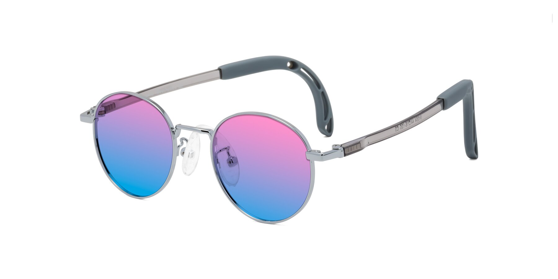 Angle of Macaulay in Knight Silver with Pink / Blue Gradient Lenses