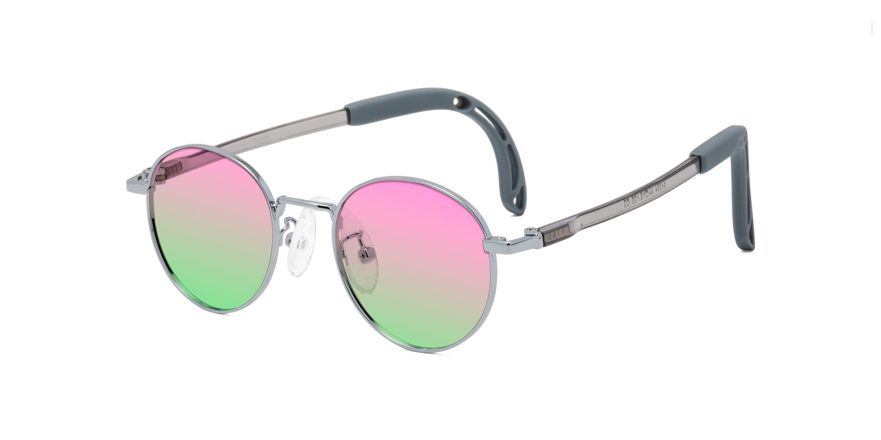 Angle of Macaulay in Knight Silver with Pink / Green Gradient Lenses