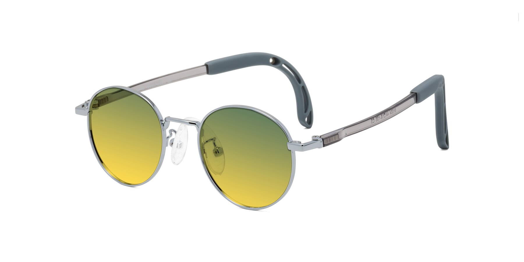 Angle of Macaulay in Knight Silver with Green / Yellow Gradient Lenses