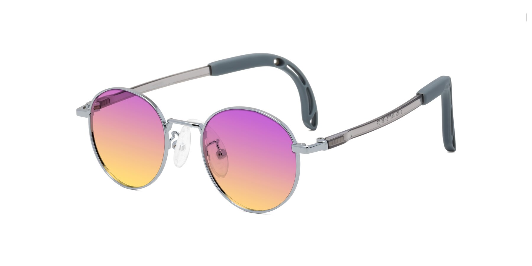 Angle of Macaulay in Knight Silver with Purple / Yellow Gradient Lenses