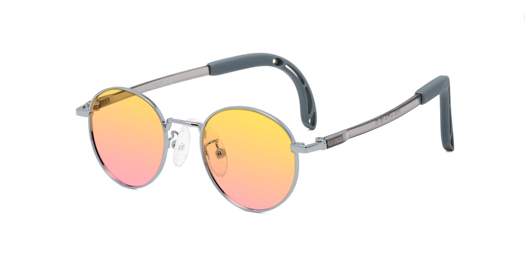 Angle of Macaulay in Knight Silver with Yellow / Pink Gradient Lenses