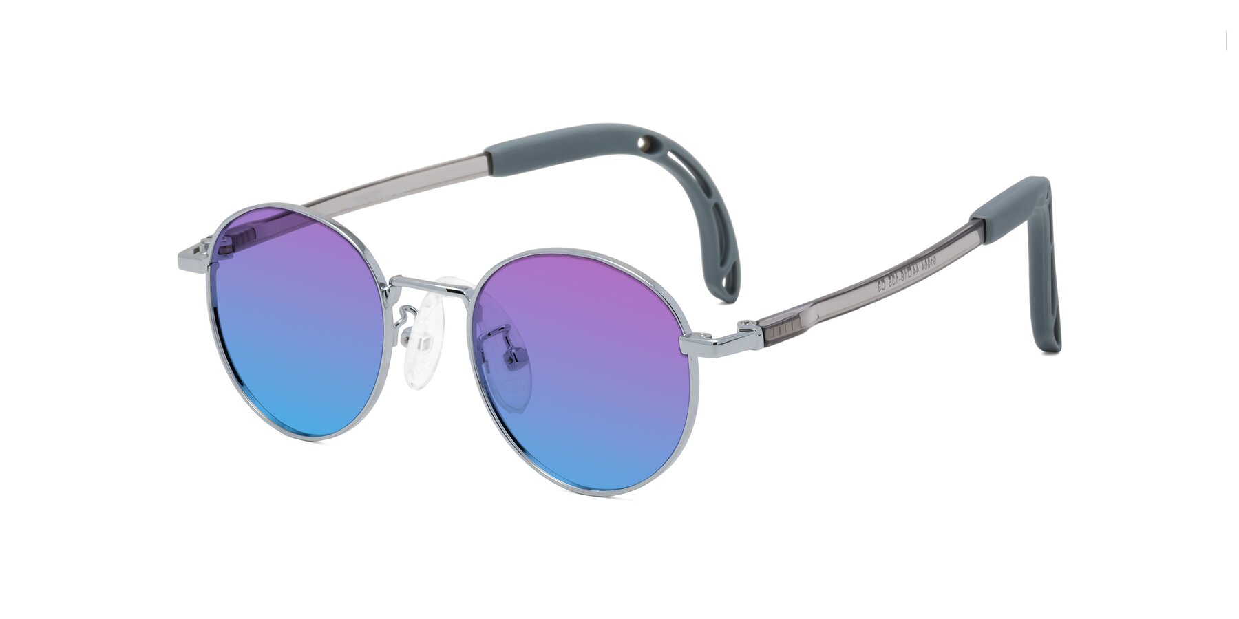 Angle of Macaulay in Knight Silver with Purple / Blue Gradient Lenses