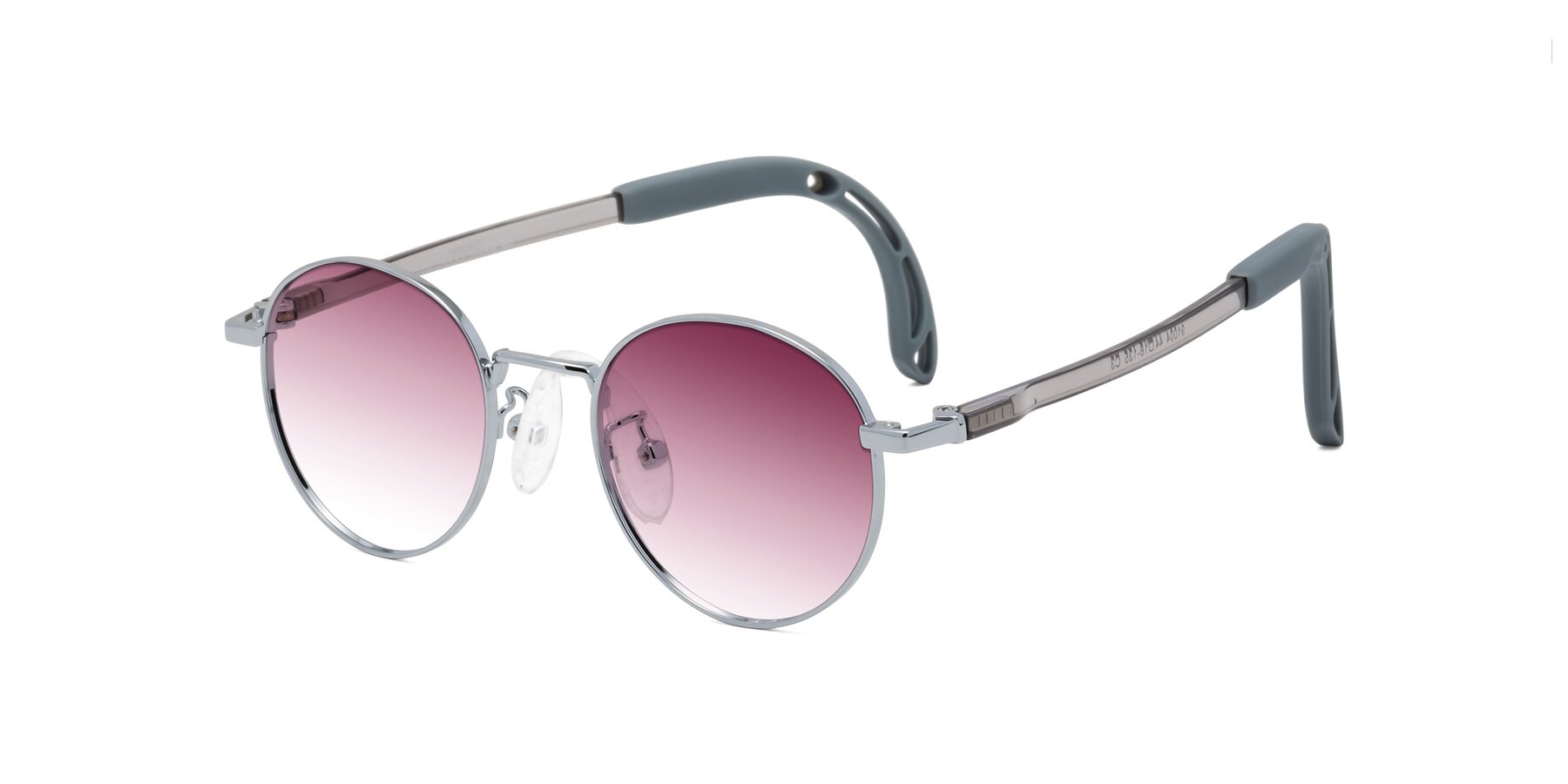 Angle of Macaulay in Knight Silver with Wine Gradient Lenses