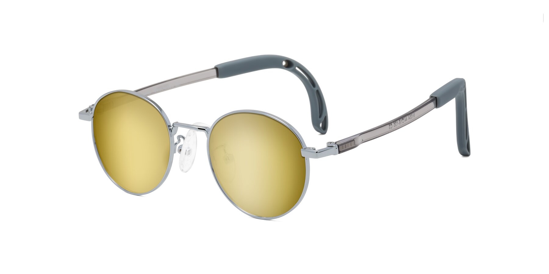 Angle of Macaulay in Knight Silver with Gold Mirrored Lenses