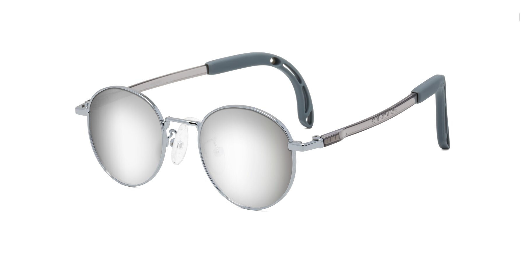 Angle of Macaulay in Knight Silver with Silver Mirrored Lenses