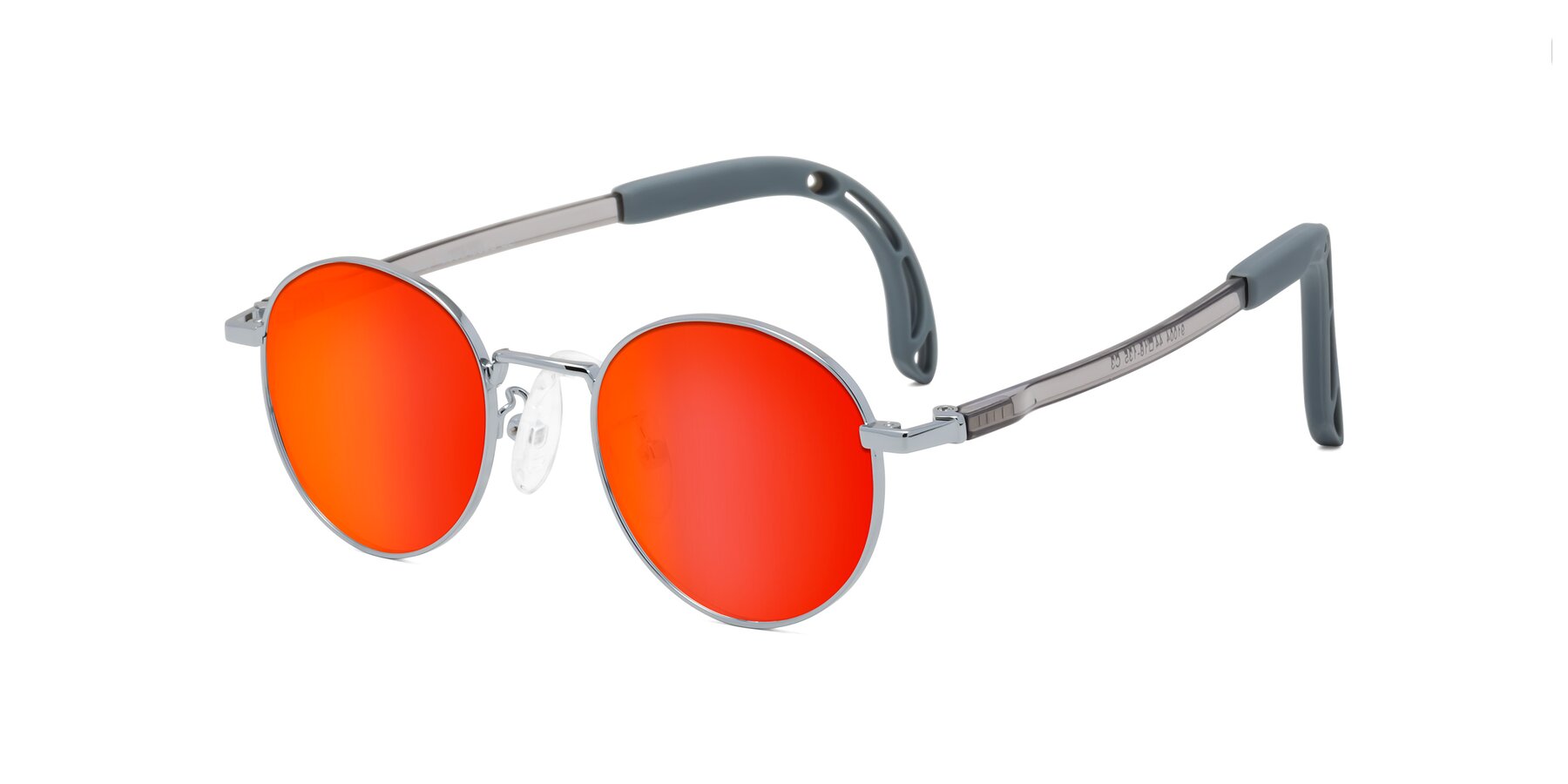 Angle of Macaulay in Knight Silver with Red Gold Mirrored Lenses