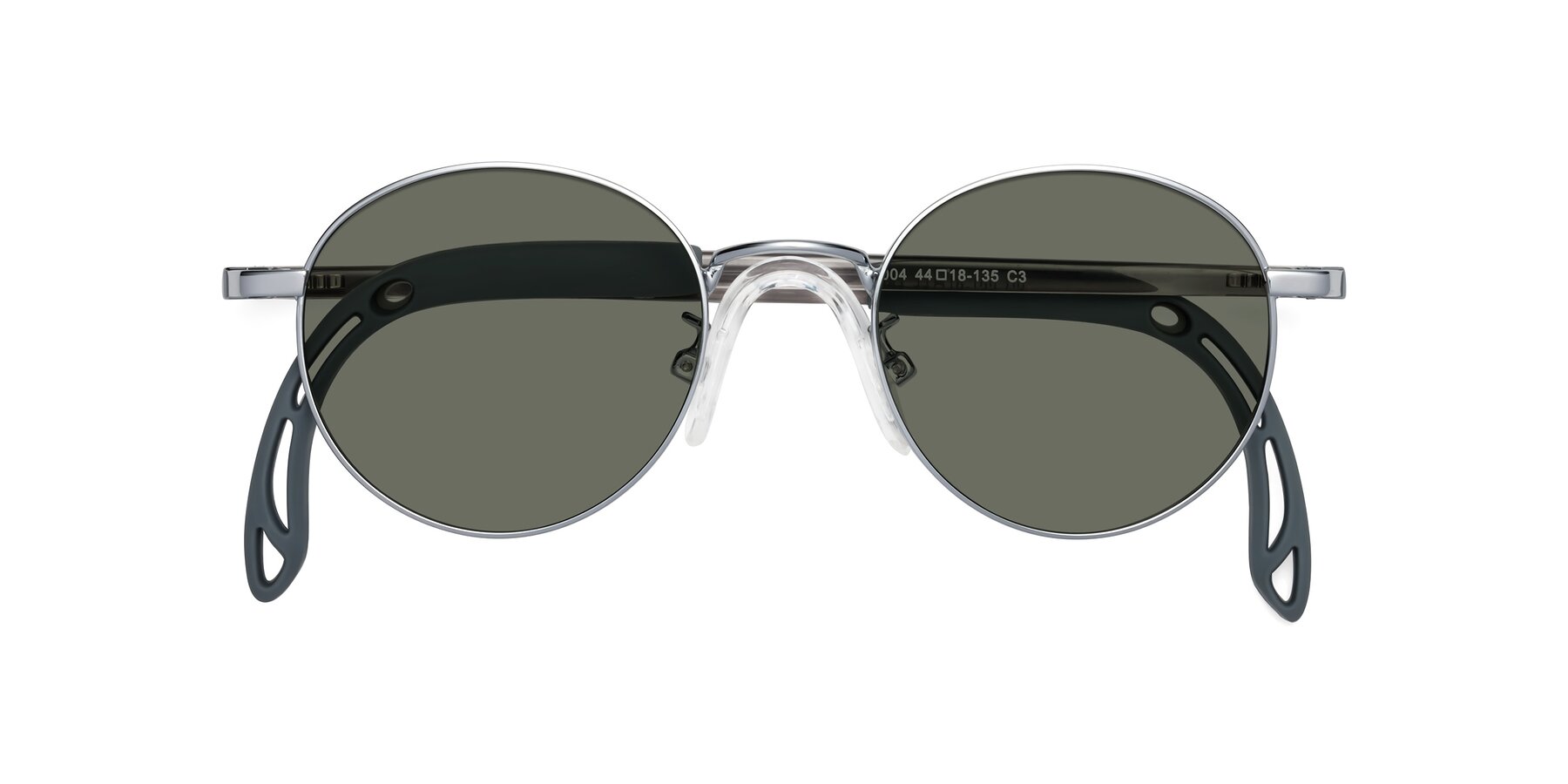 Folded Front of Macaulay in Knight Silver with Gray Polarized Lenses