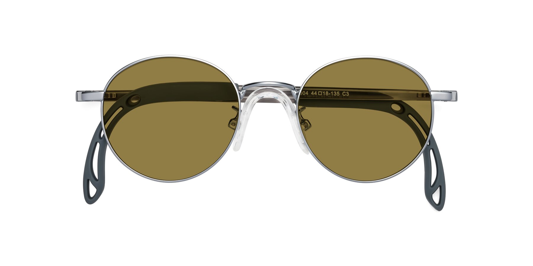 Folded Front of Macaulay in Knight Silver with Brown Polarized Lenses