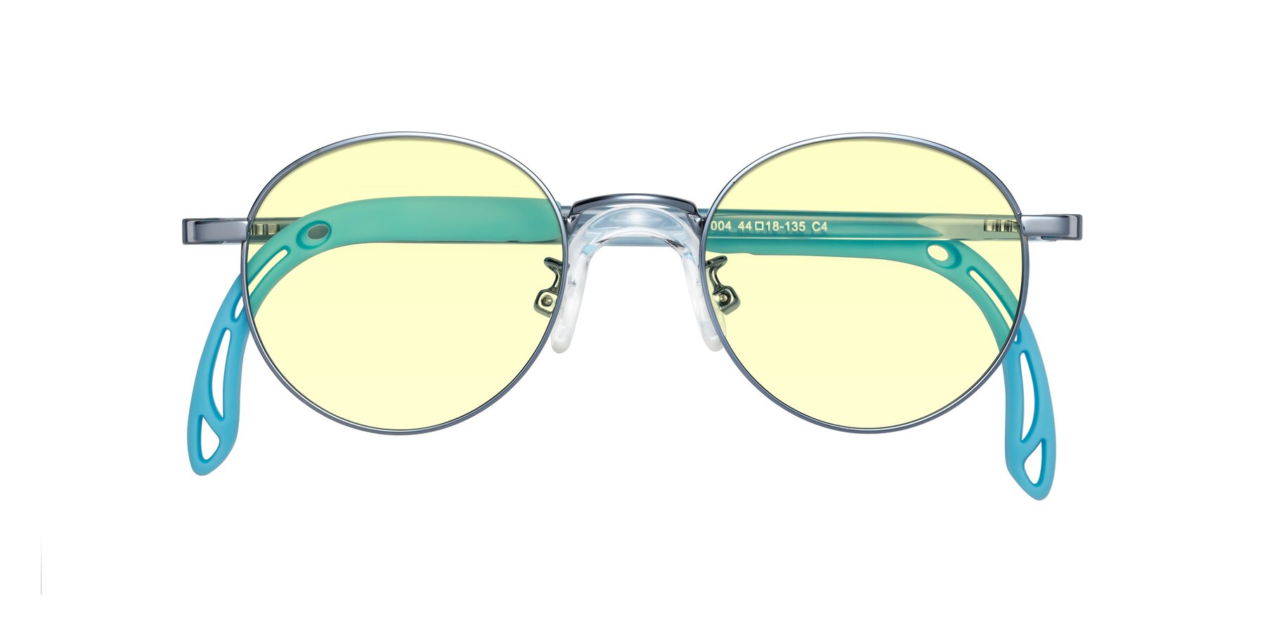 Folded Front of Macaulay in Pilot Blue with Light Yellow Tinted Lenses