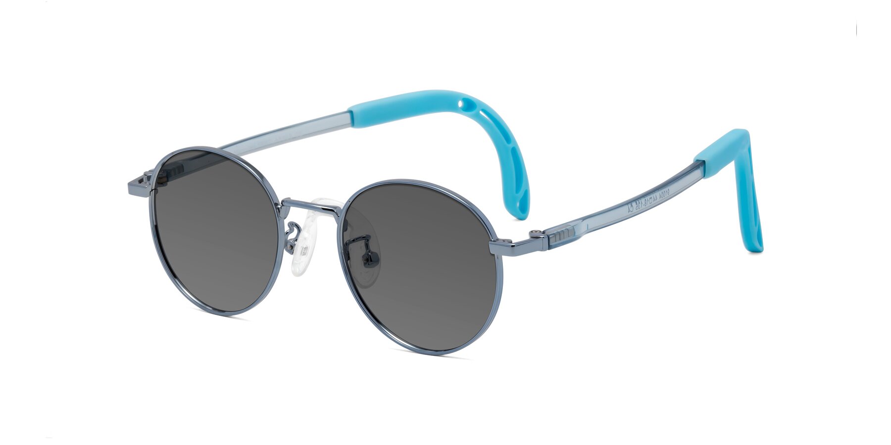 Angle of Macaulay in Pilot Blue with Medium Gray Tinted Lenses