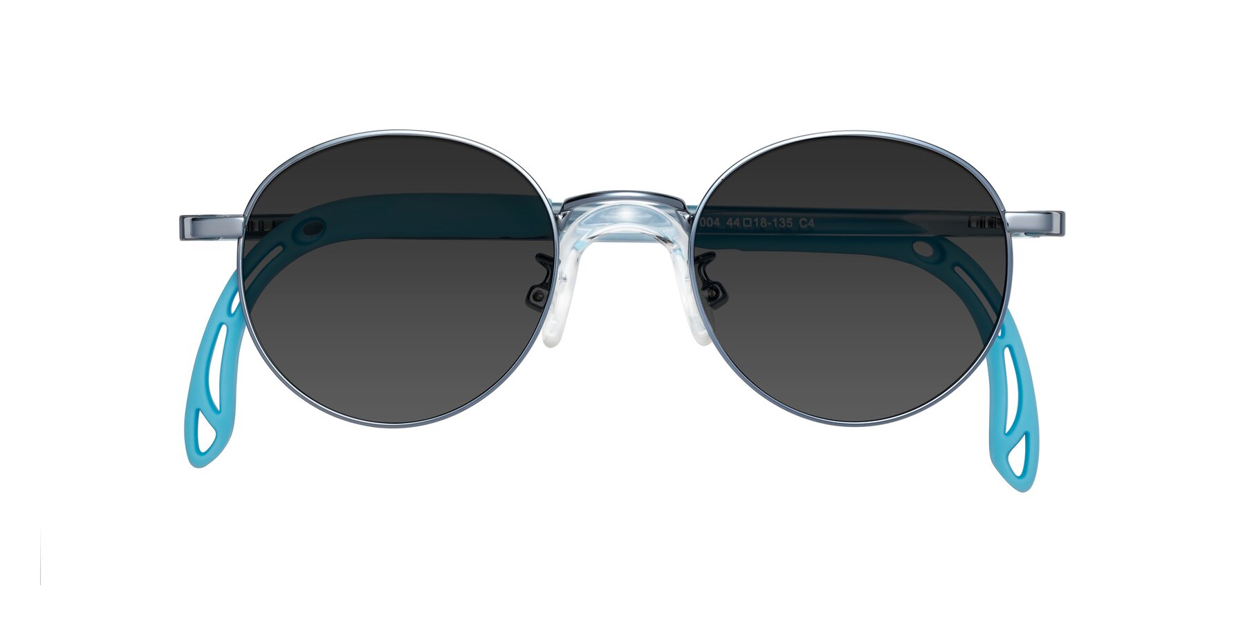 Folded Front of Macaulay in Pilot Blue with Gray Tinted Lenses