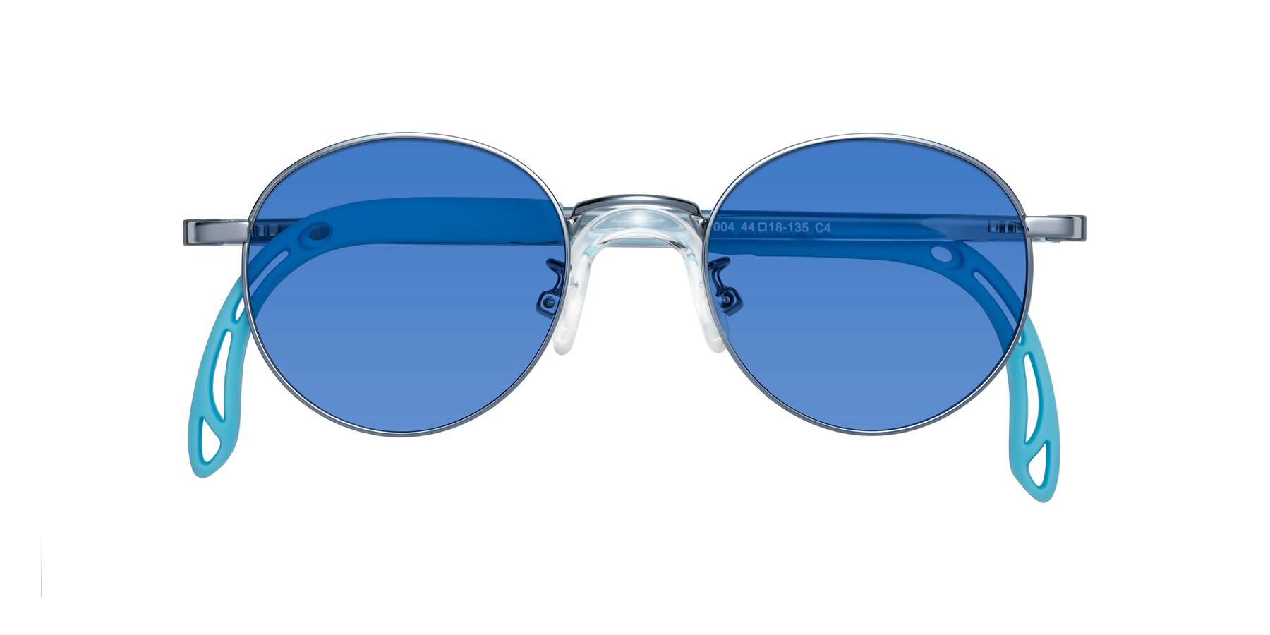 Folded Front of Macaulay in Pilot Blue with Blue Tinted Lenses