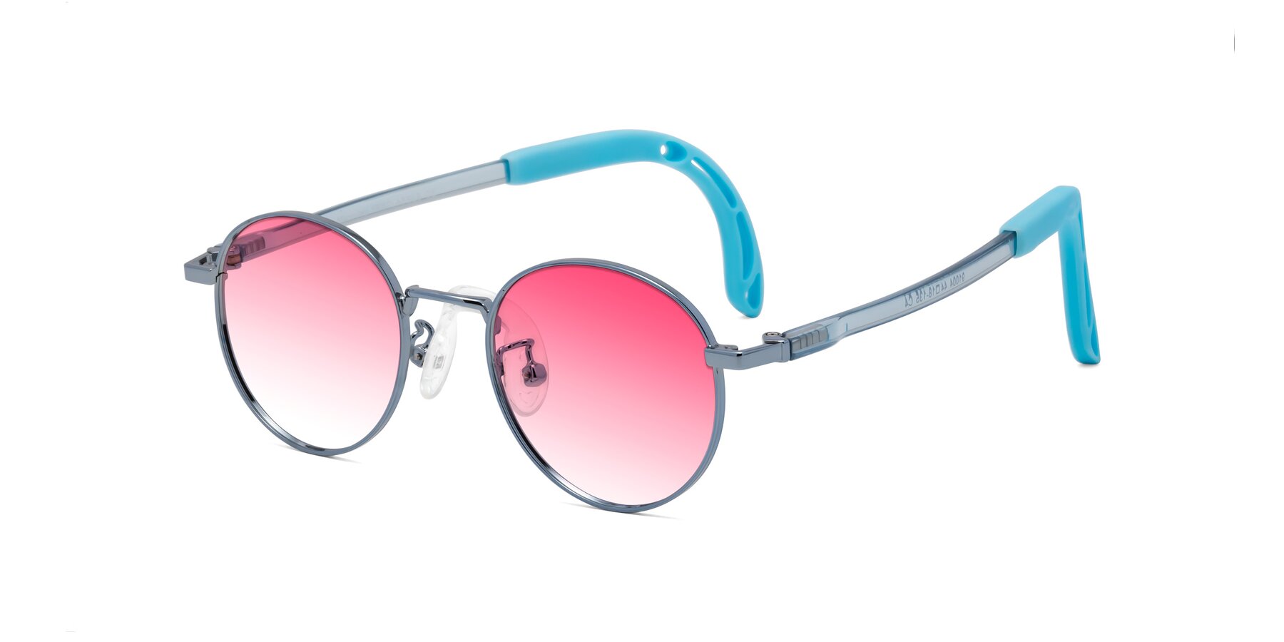 Angle of Macaulay in Pilot Blue with Pink Gradient Lenses