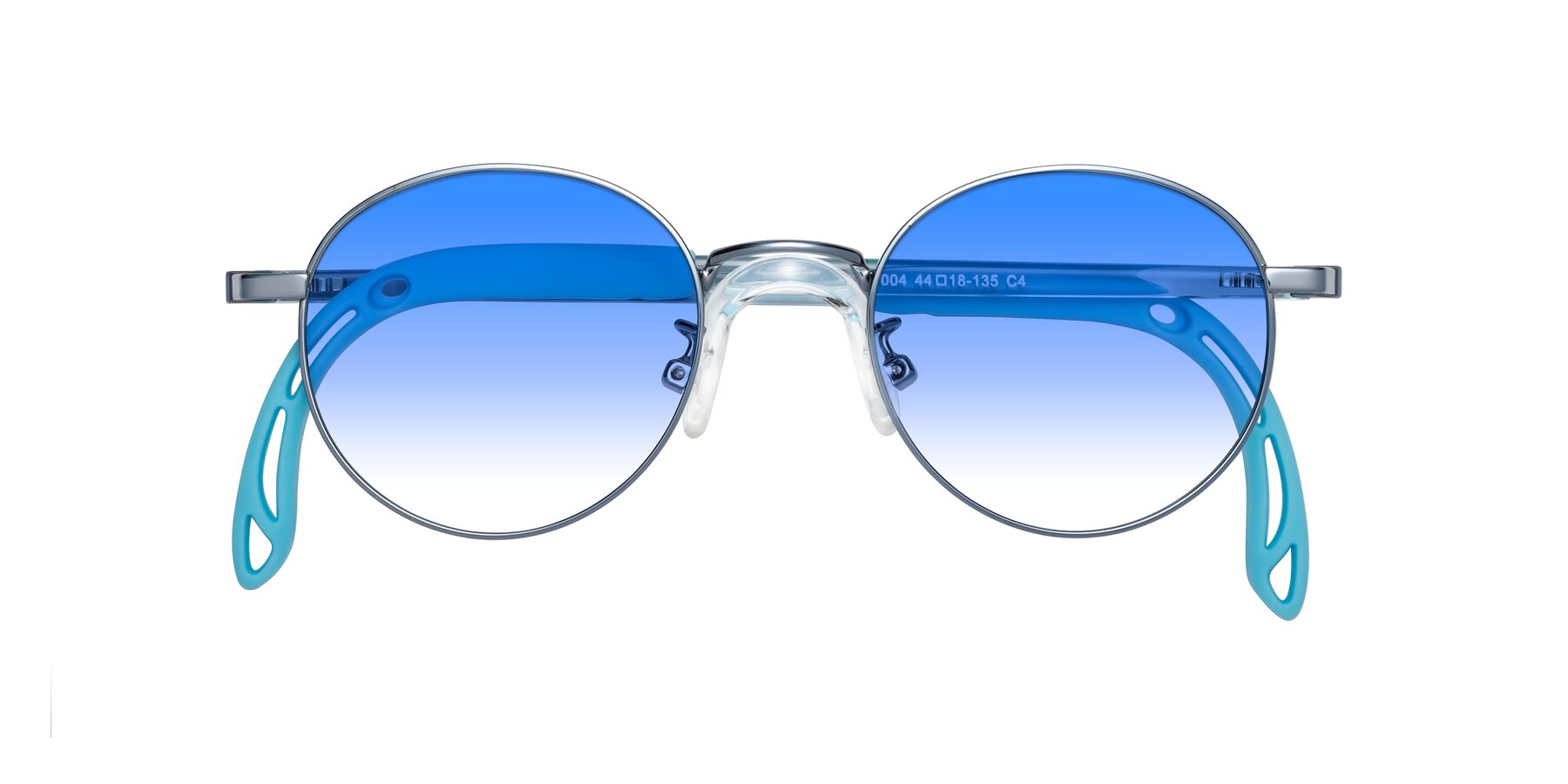 Folded Front of Macaulay in Pilot Blue with Blue Gradient Lenses