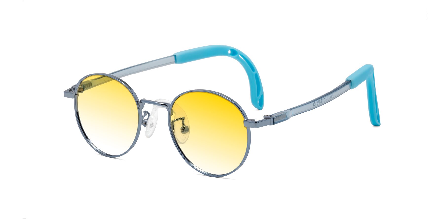 Angle of Macaulay in Pilot Blue with Yellow Gradient Lenses