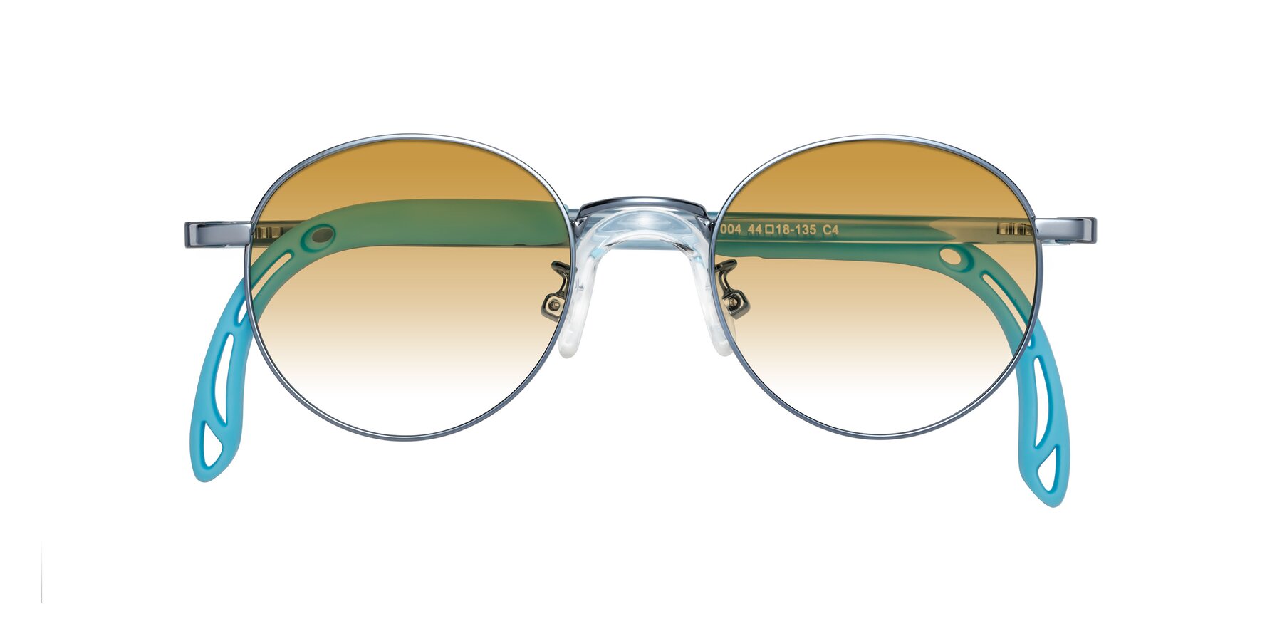 Folded Front of Macaulay in Pilot Blue with Champagne Gradient Lenses