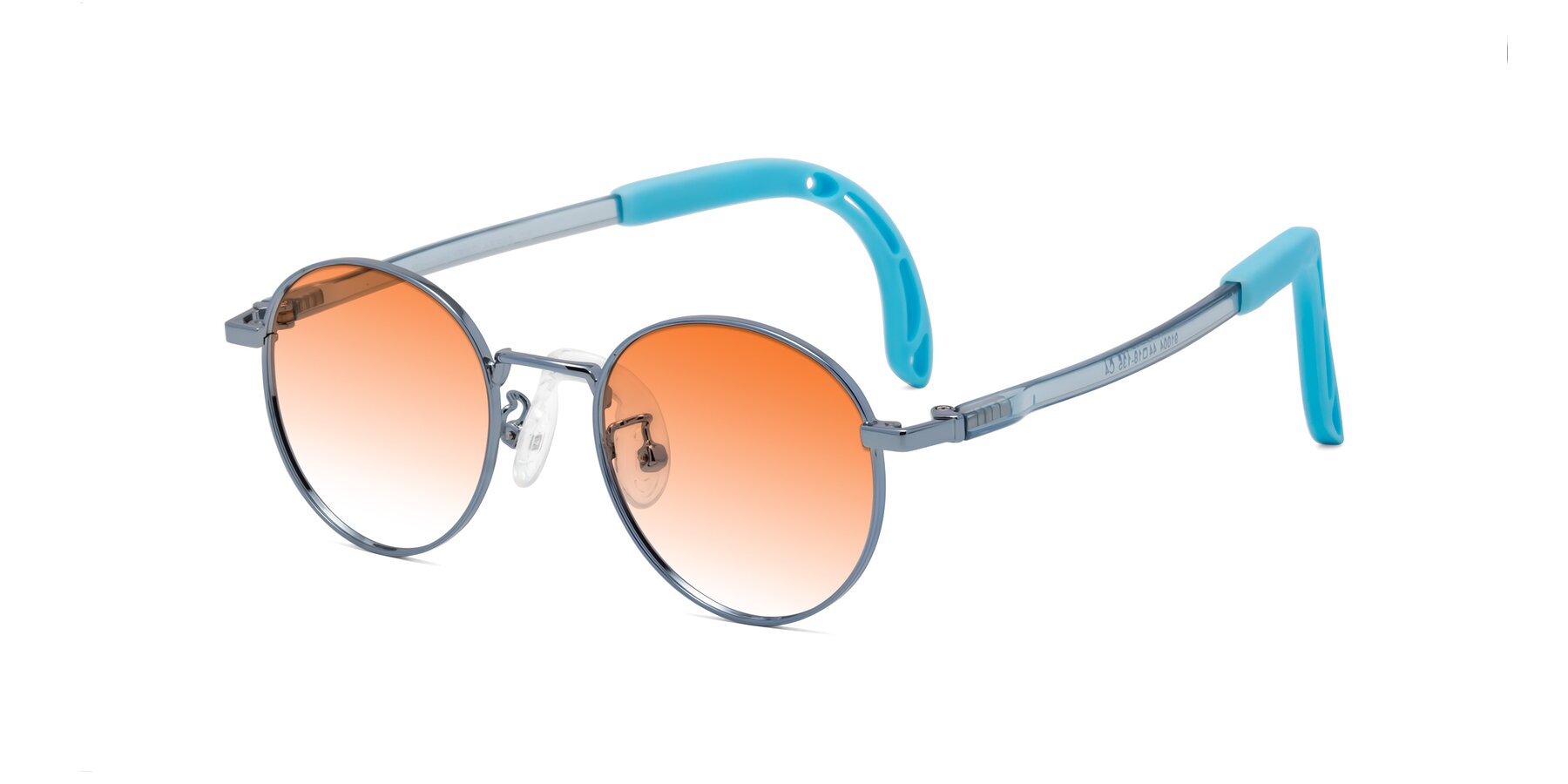 Angle of Macaulay in Pilot Blue with Orange Gradient Lenses