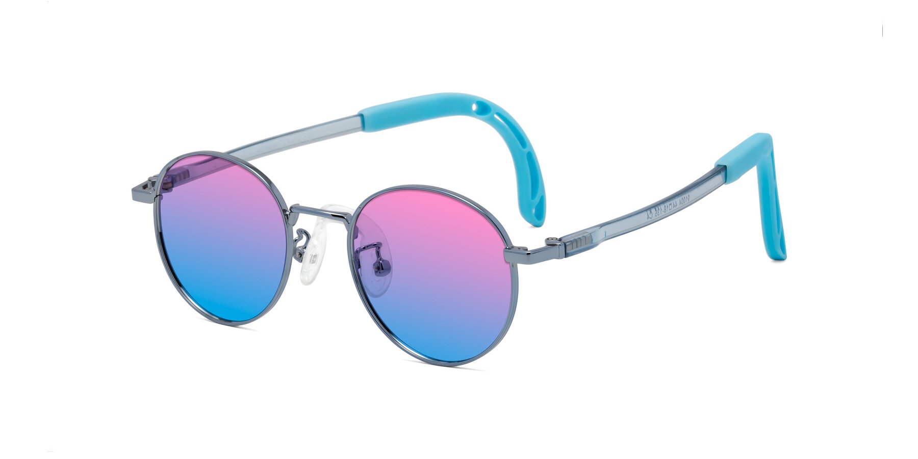 Angle of Macaulay in Pilot Blue with Pink / Blue Gradient Lenses