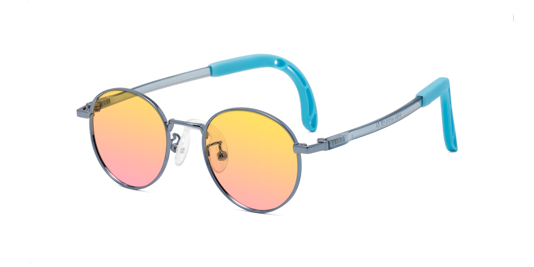 Angle of Macaulay in Pilot Blue with Yellow / Pink Gradient Lenses