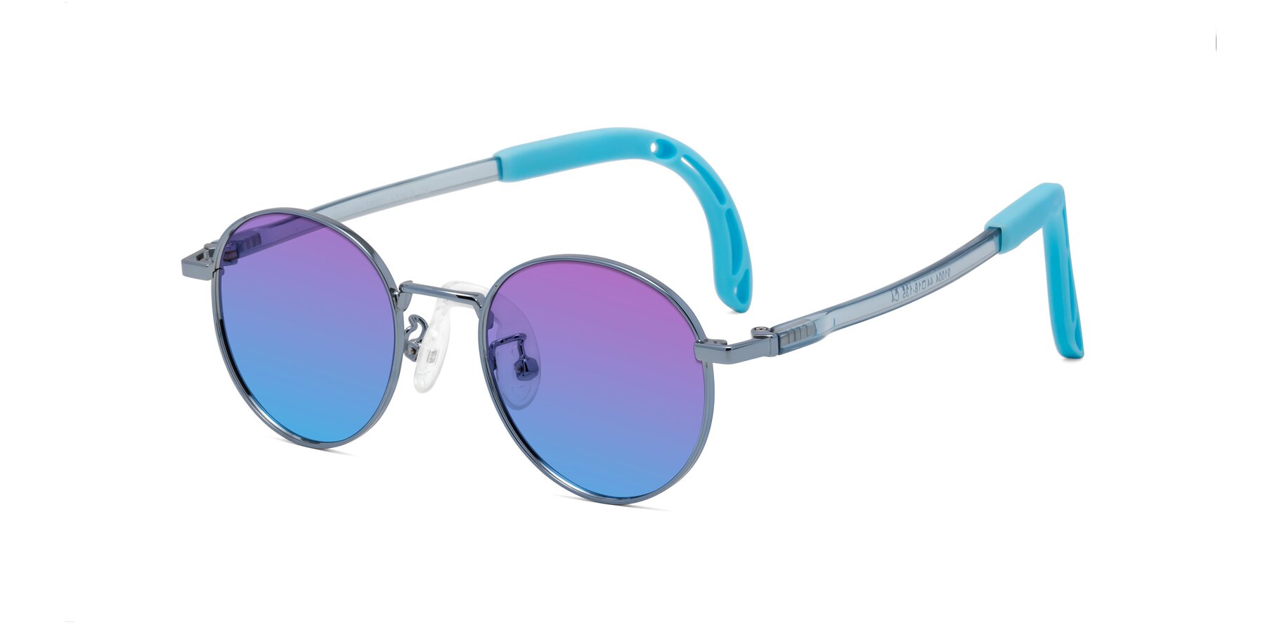 Angle of Macaulay in Pilot Blue with Purple / Blue Gradient Lenses