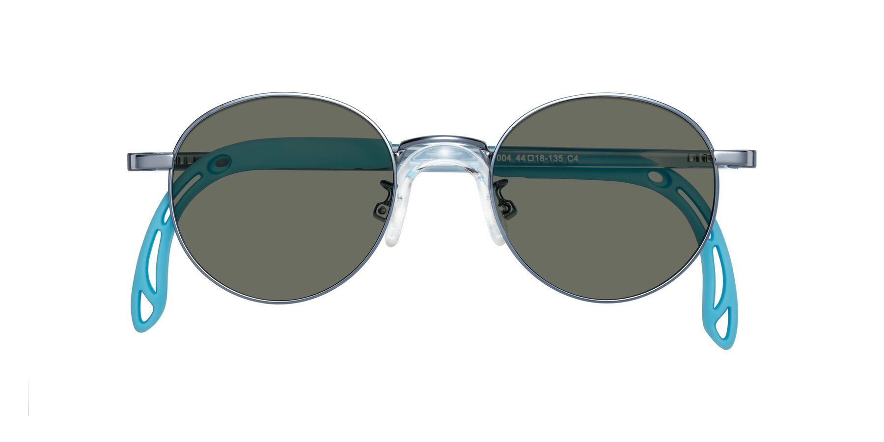 Folded Front of Macaulay in Pilot Blue with Gray Polarized Lenses