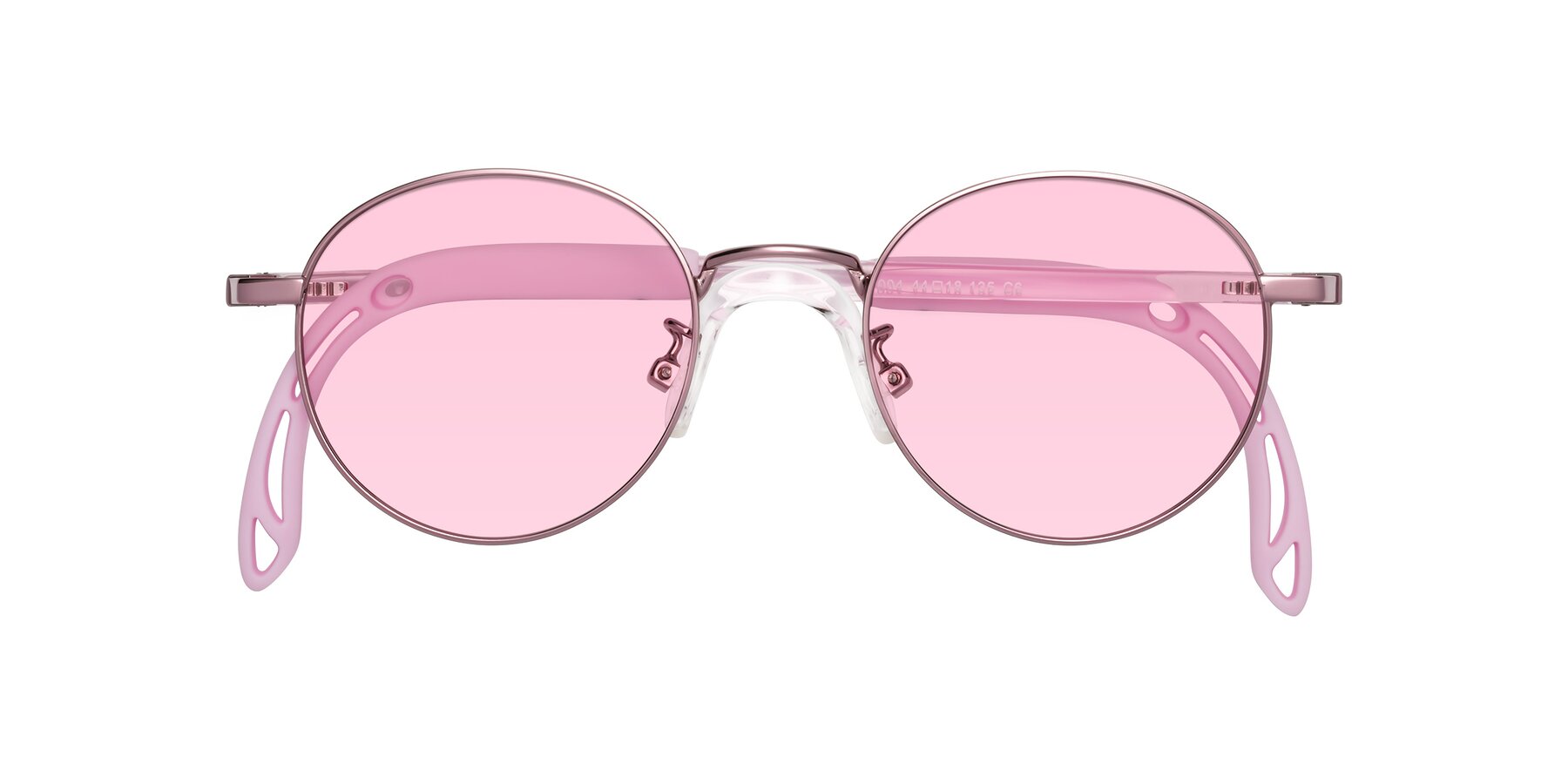 Folded Front of Macaulay in Artist Pink with Light Pink Tinted Lenses