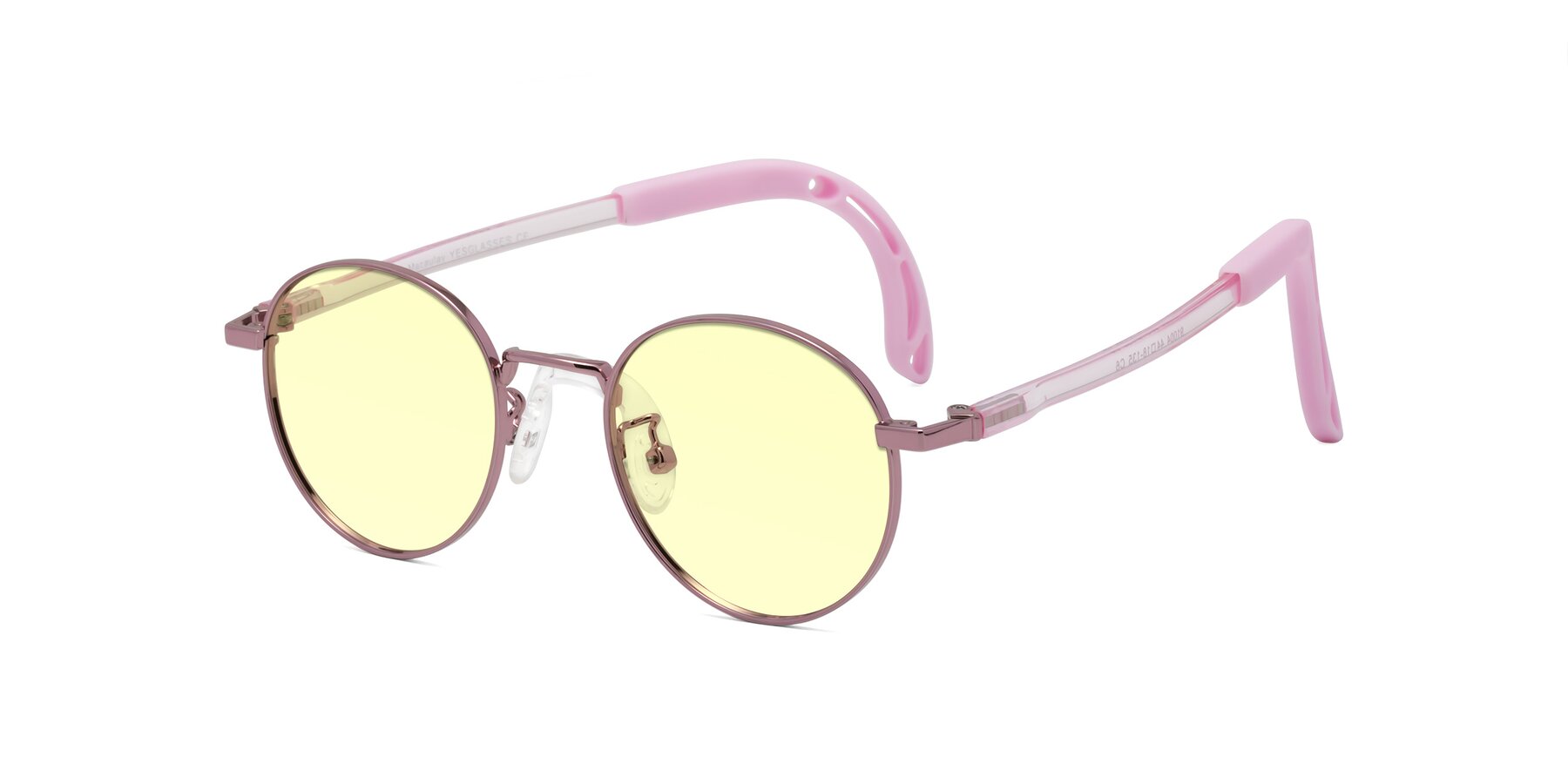 Angle of Macaulay in Artist Pink with Light Yellow Tinted Lenses