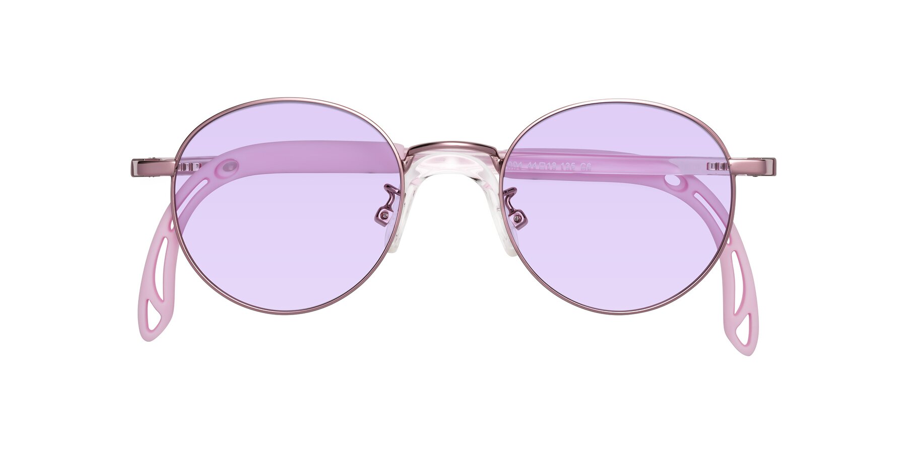 Folded Front of Macaulay in Artist Pink with Light Purple Tinted Lenses