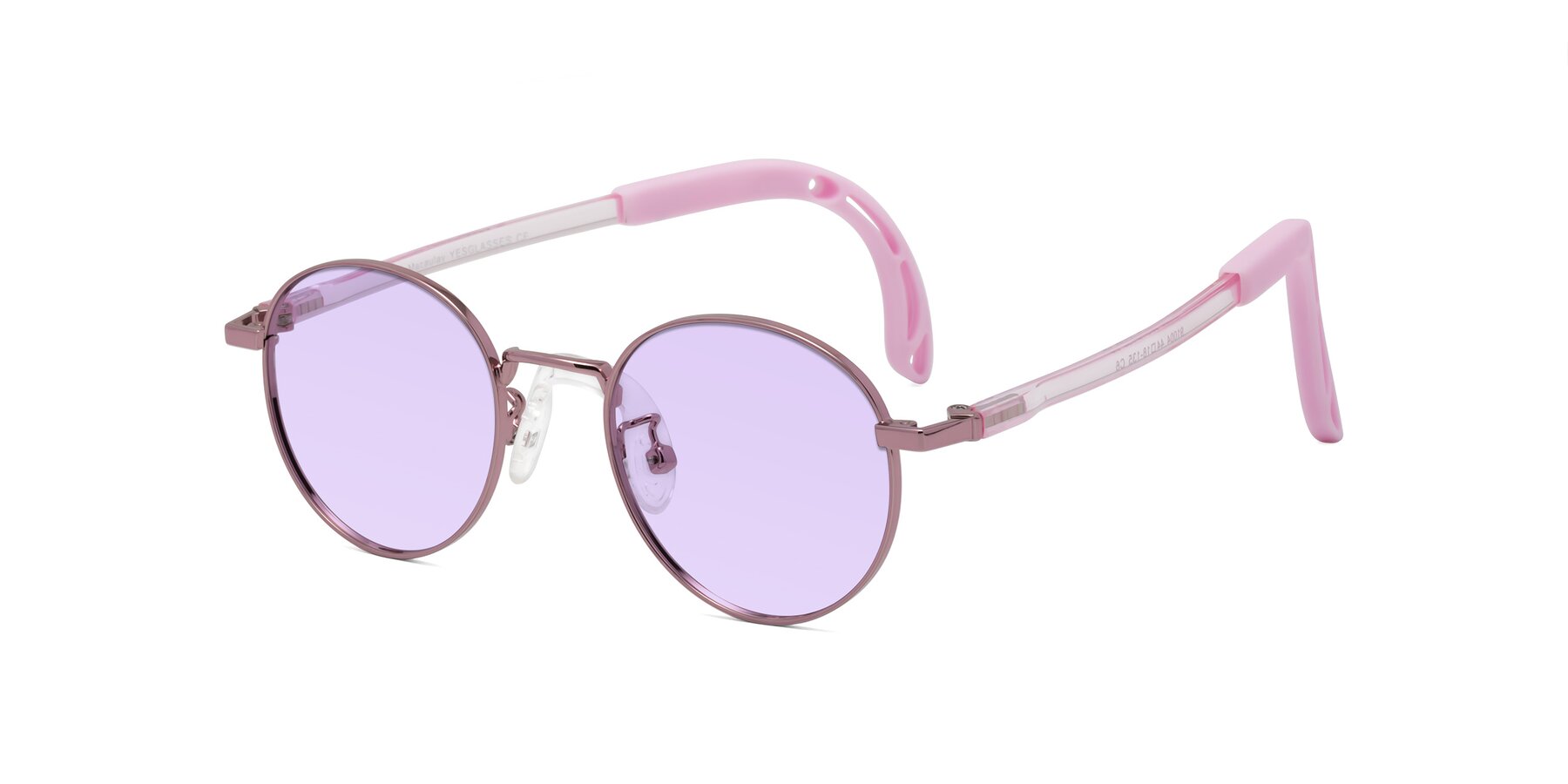 Angle of Macaulay in Artist Pink with Light Purple Tinted Lenses