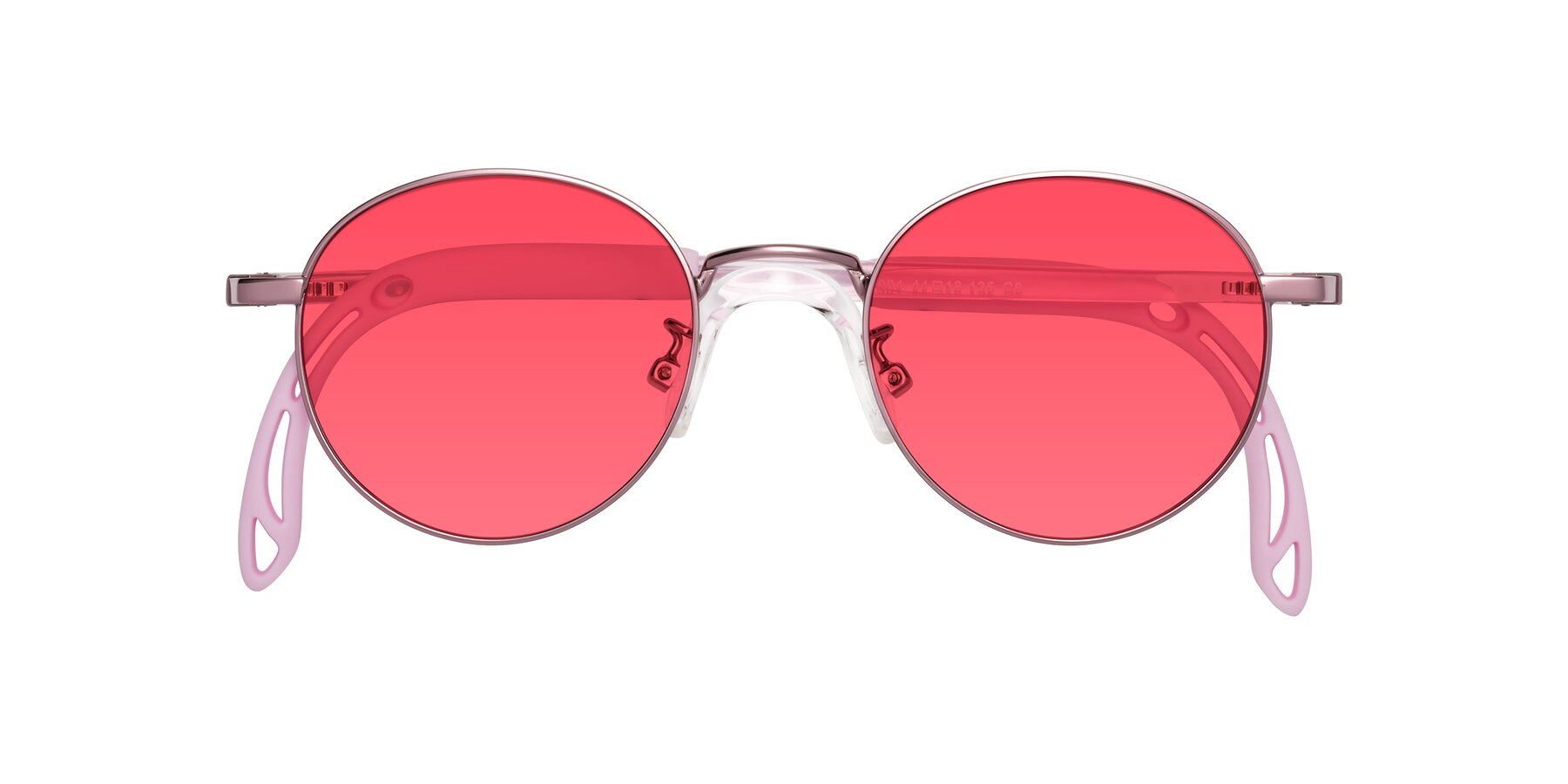 Folded Front of Macaulay in Artist Pink with Red Tinted Lenses