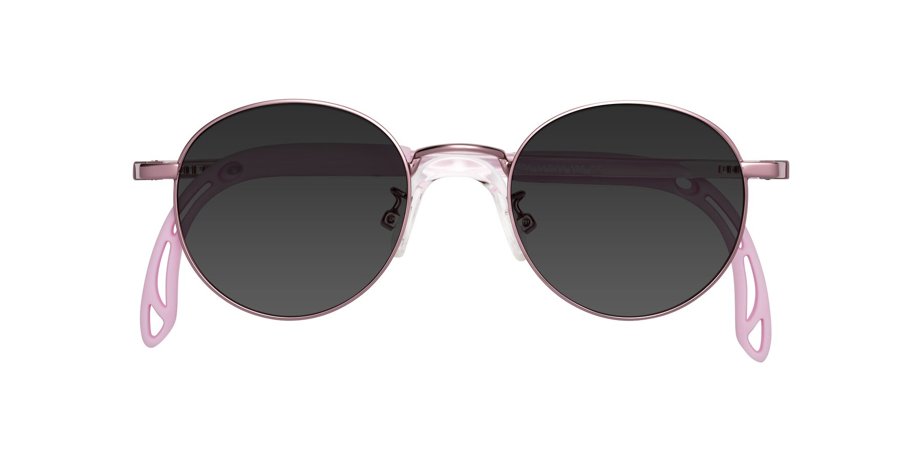 Folded Front of Macaulay in Artist Pink with Gray Tinted Lenses