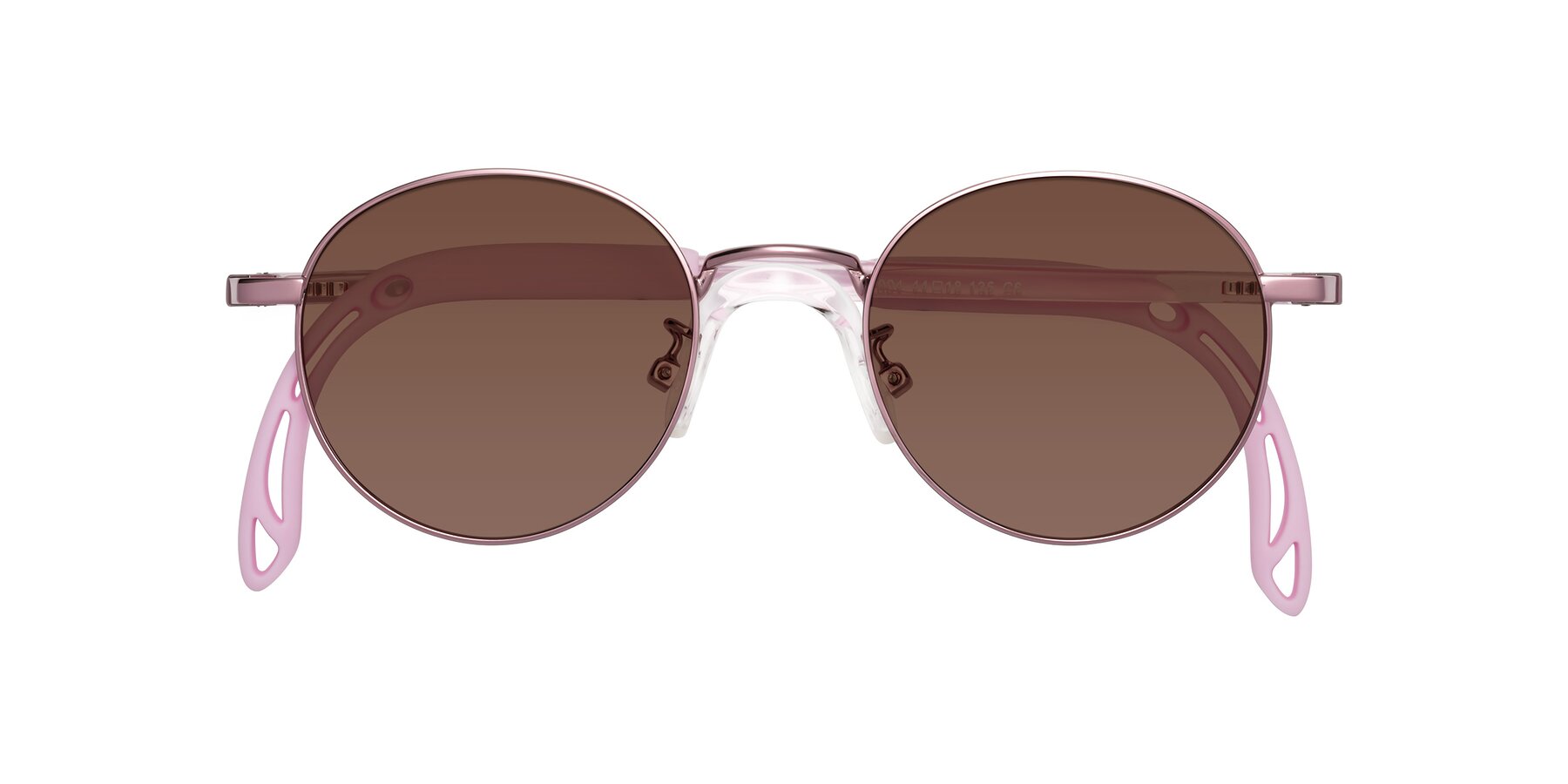 Folded Front of Macaulay in Artist Pink with Brown Tinted Lenses