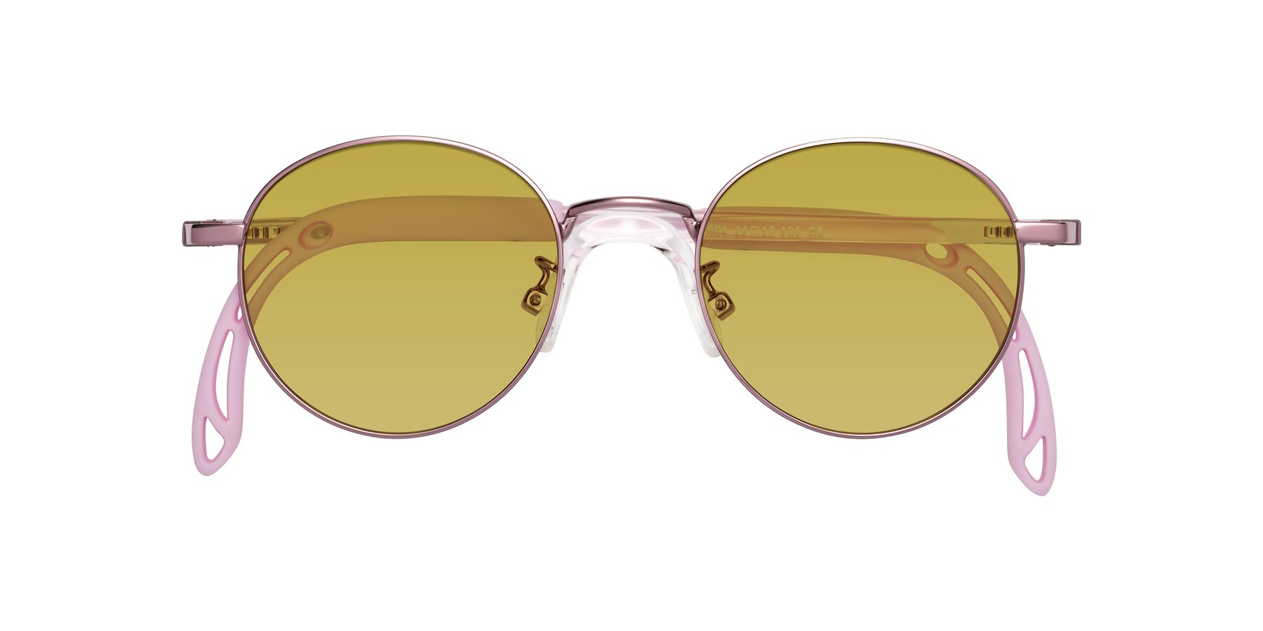 Folded Front of Macaulay in Artist Pink with Champagne Tinted Lenses